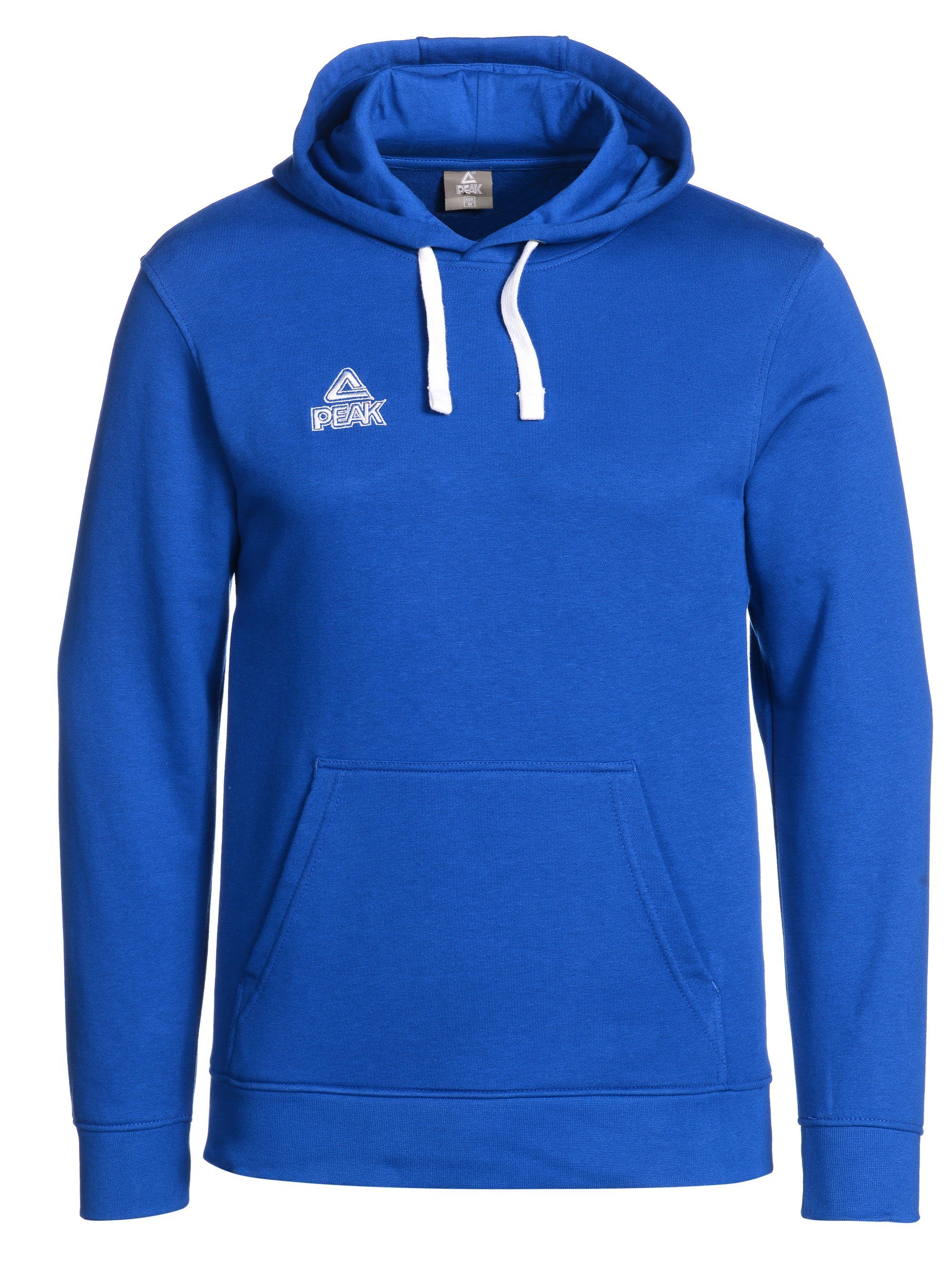 PEAK Kapuzensweatshirt classic (1-tlg) mit praktischer Bauchtasche blau