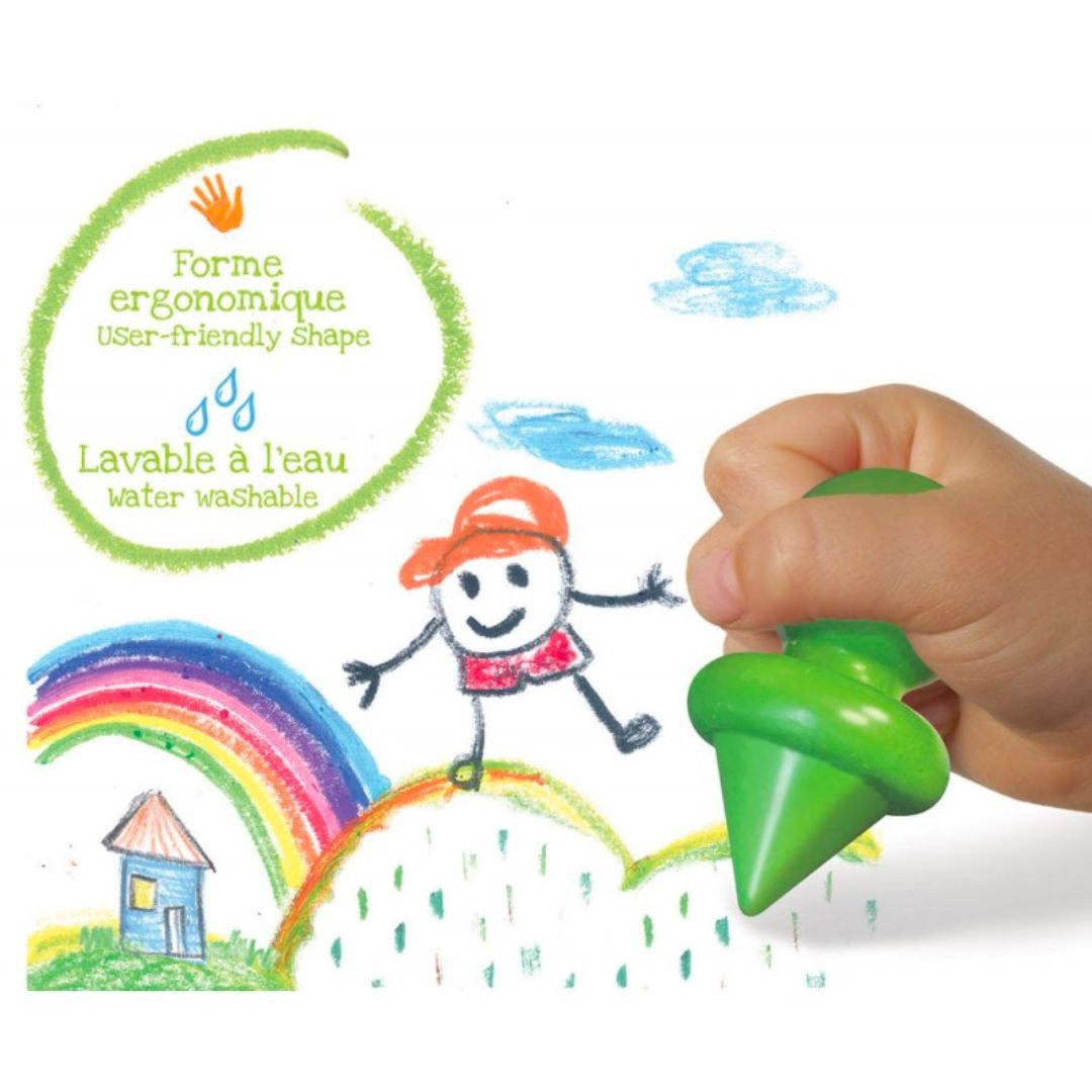 suebidou Wachsmalstift Wachsmalstifte-Set für Kinder ab 12m+ 'Meine ersten Stifte', nachhaltig, kreativ