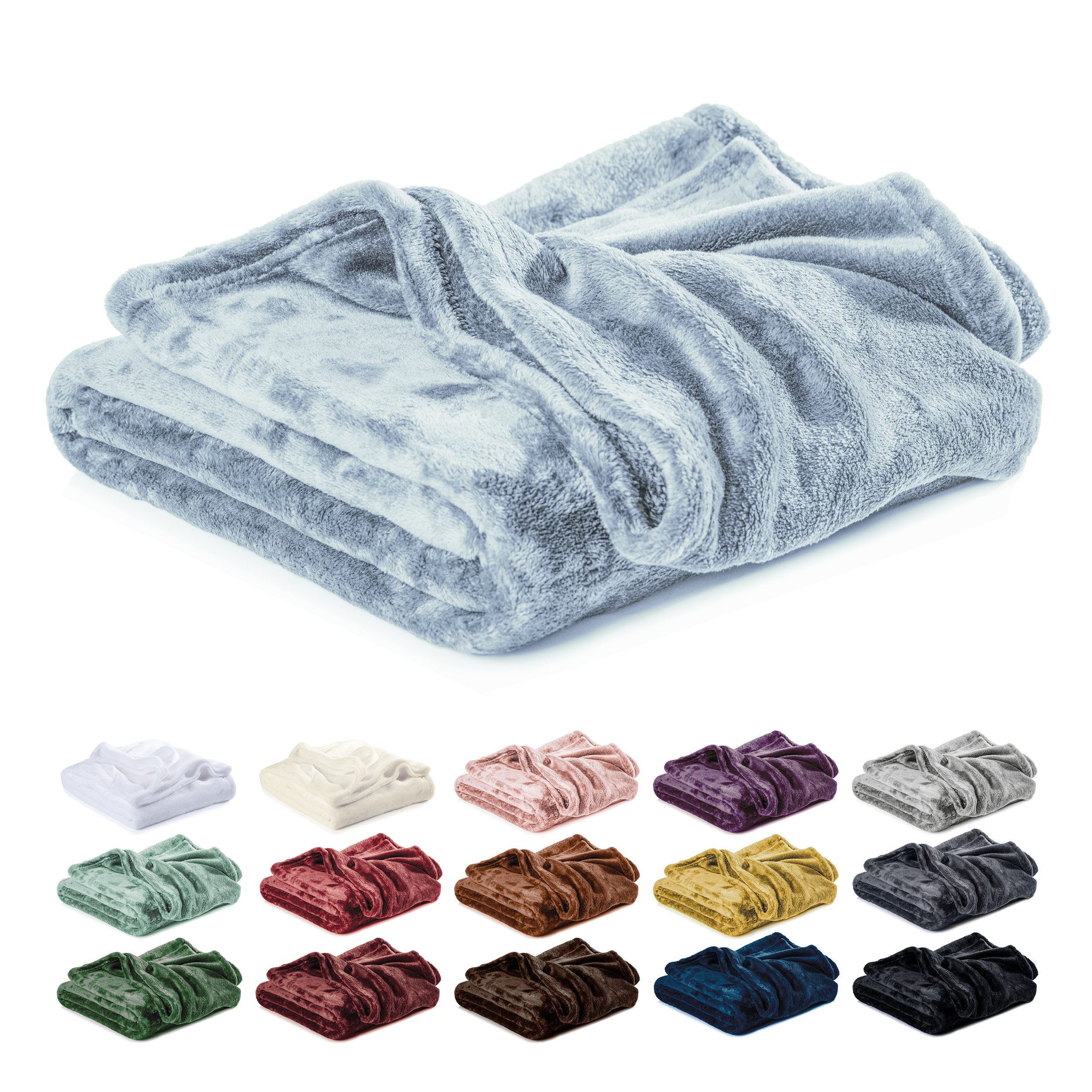 Wohndecke Kuscheldecke, Fleecedecke, Wolldecke flauschig und weich, Lavea, günstig online kaufen