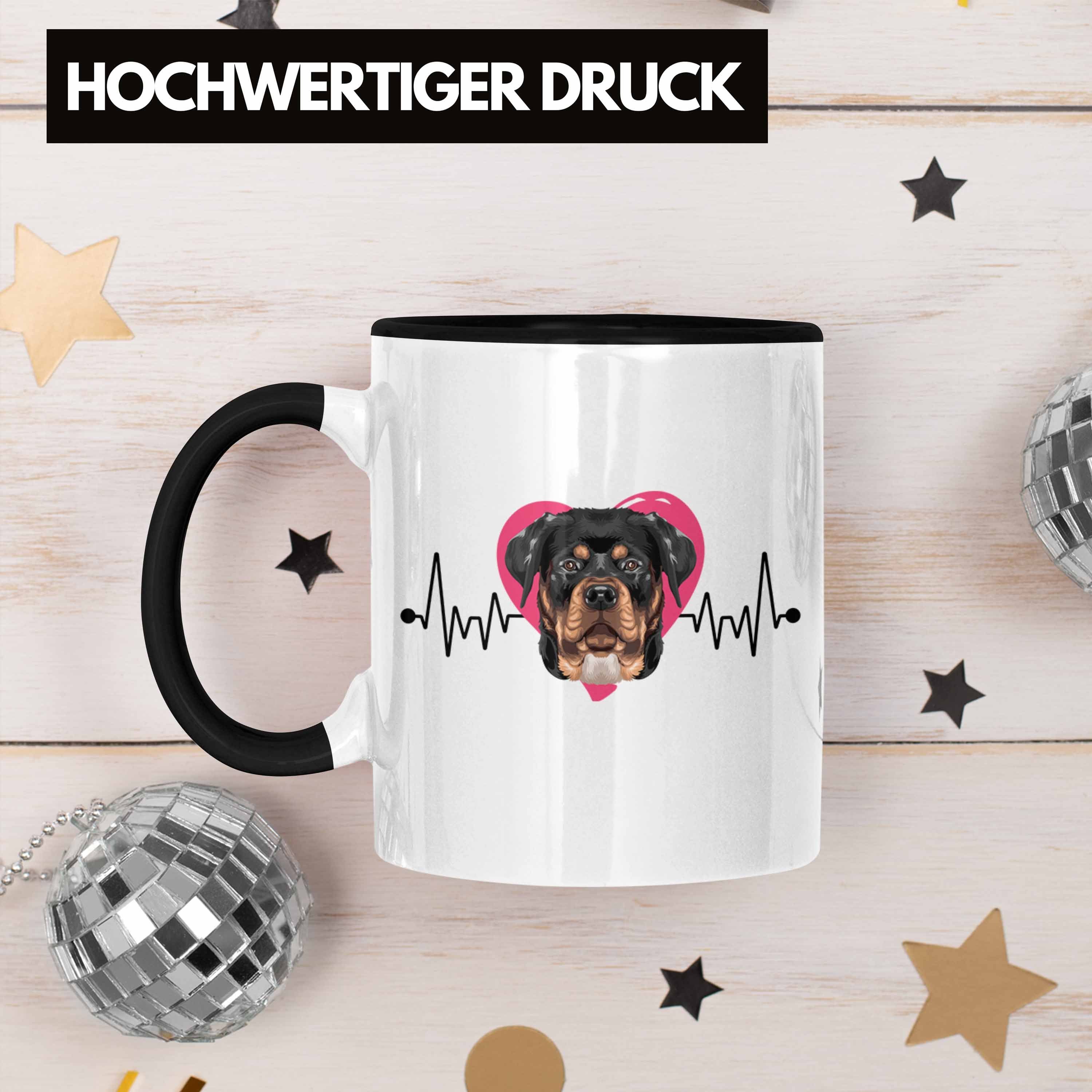 Trendation Tasse Rottweiler Besitzer Tasse Schwarz Geschenkidee Spruch Lustiger Herzsc Geschenk