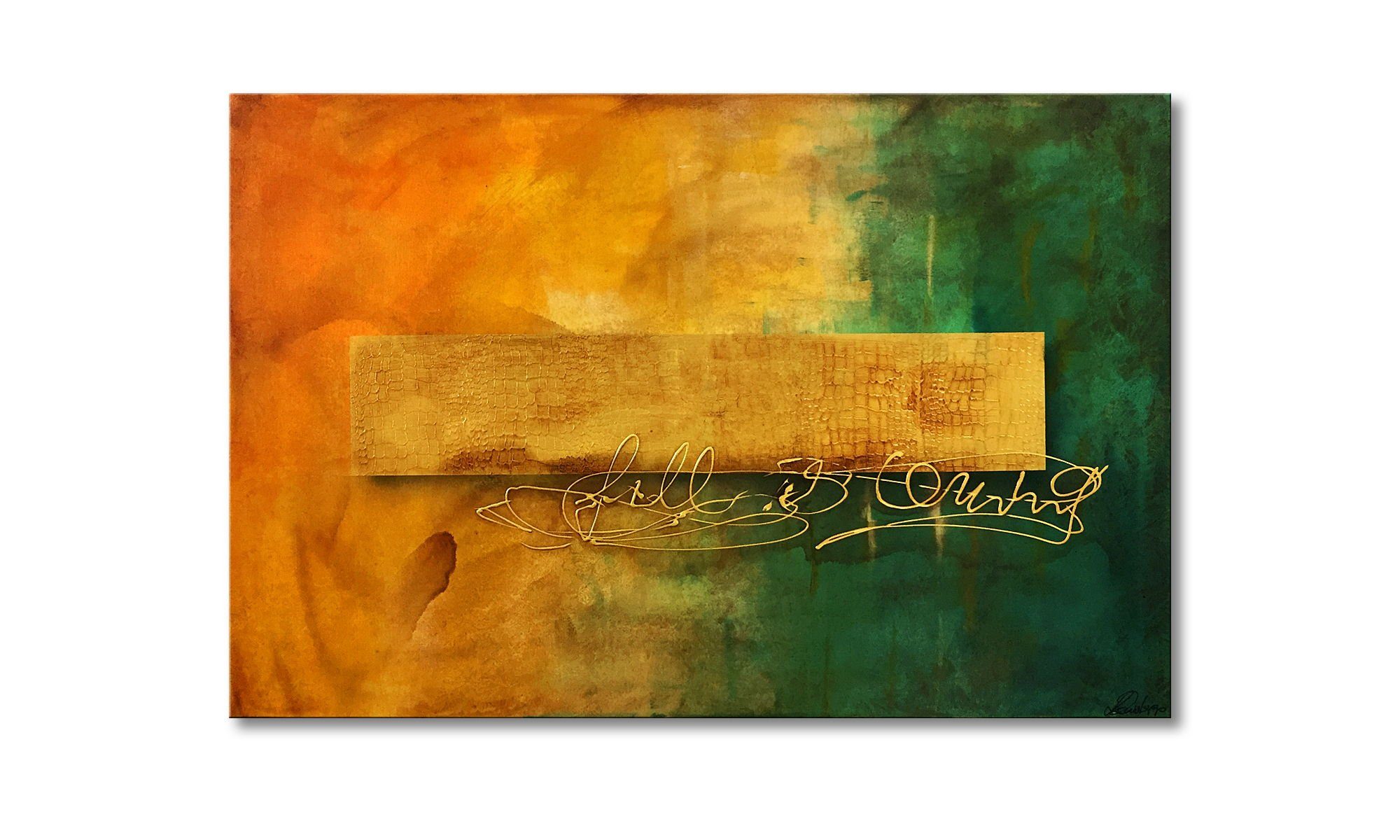 WandbilderXXL Картина Folden Letter 120 x 80 cm, Abstraktes Картина, handgemaltes Unikat