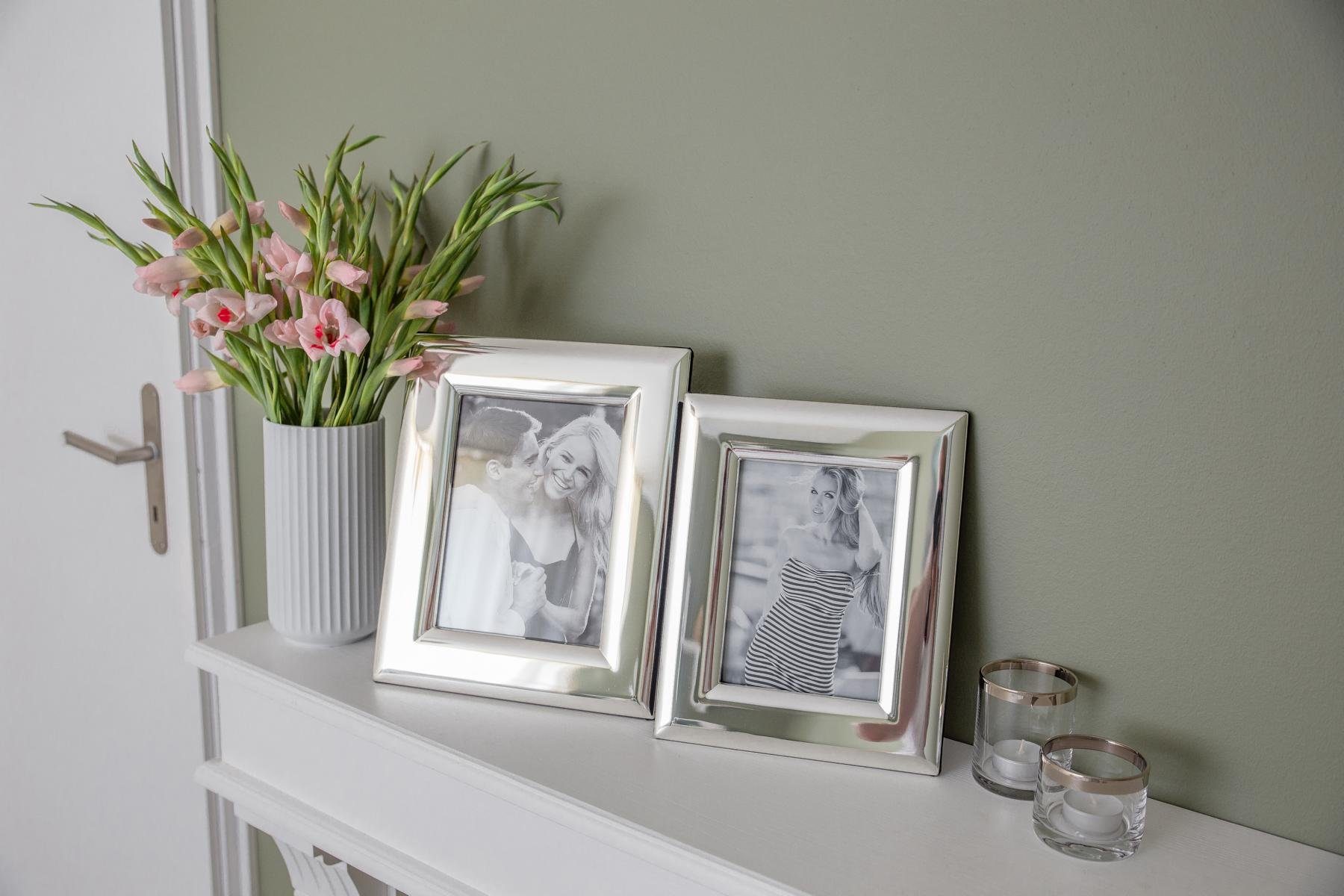 EDZARD Bilderrahmen Positano, versilbert und anlaufgeschützt, für 15x20 cm Foto