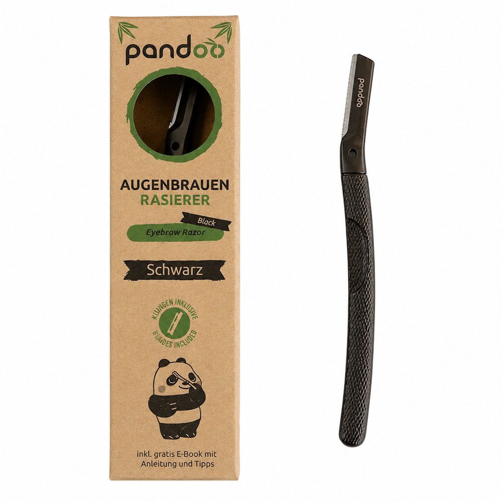 pandoo Augenbrauenrasierer Augenbrauen-Rasierer aus Metall, inkl. 4 Klingen, 2 Farben