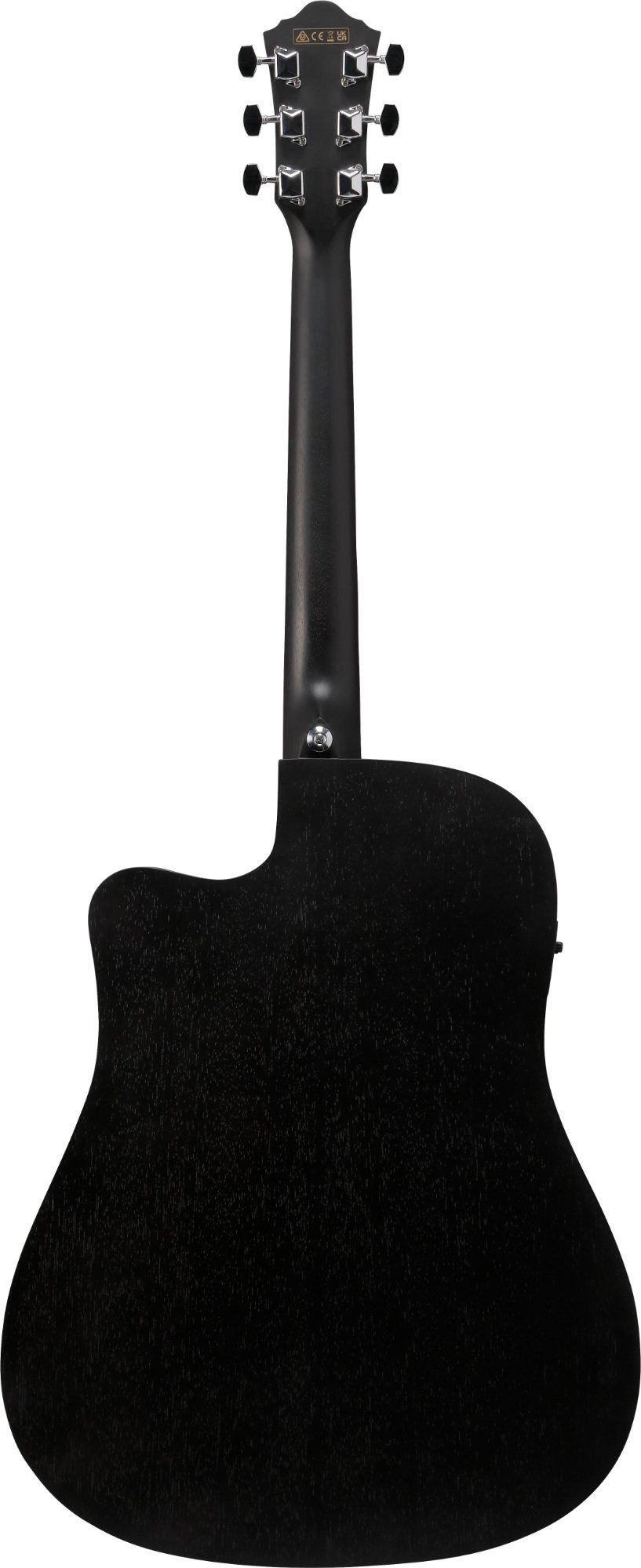 Ibanez Westerngitarre Dreadnought - elektro-akustisch - Weathered Black, Dreadnought, Boden & Zarge: Meranti