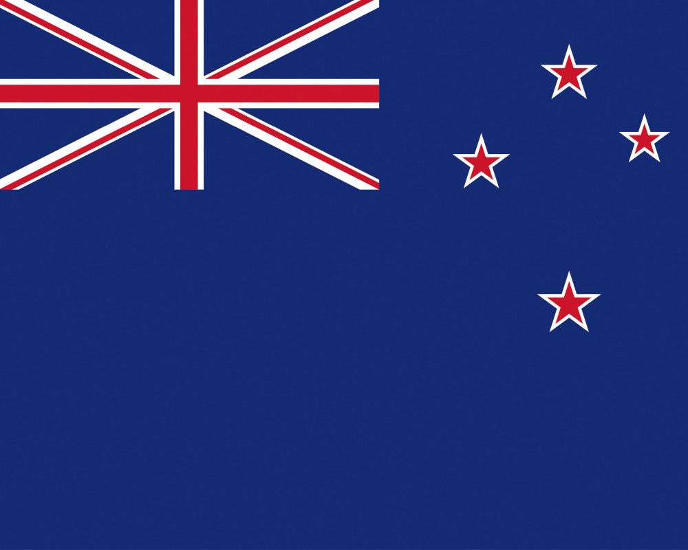 1art1 Poster Neuseeland Kunstdruck Bild - Flaggen Der Welt (40 x 50 cm)