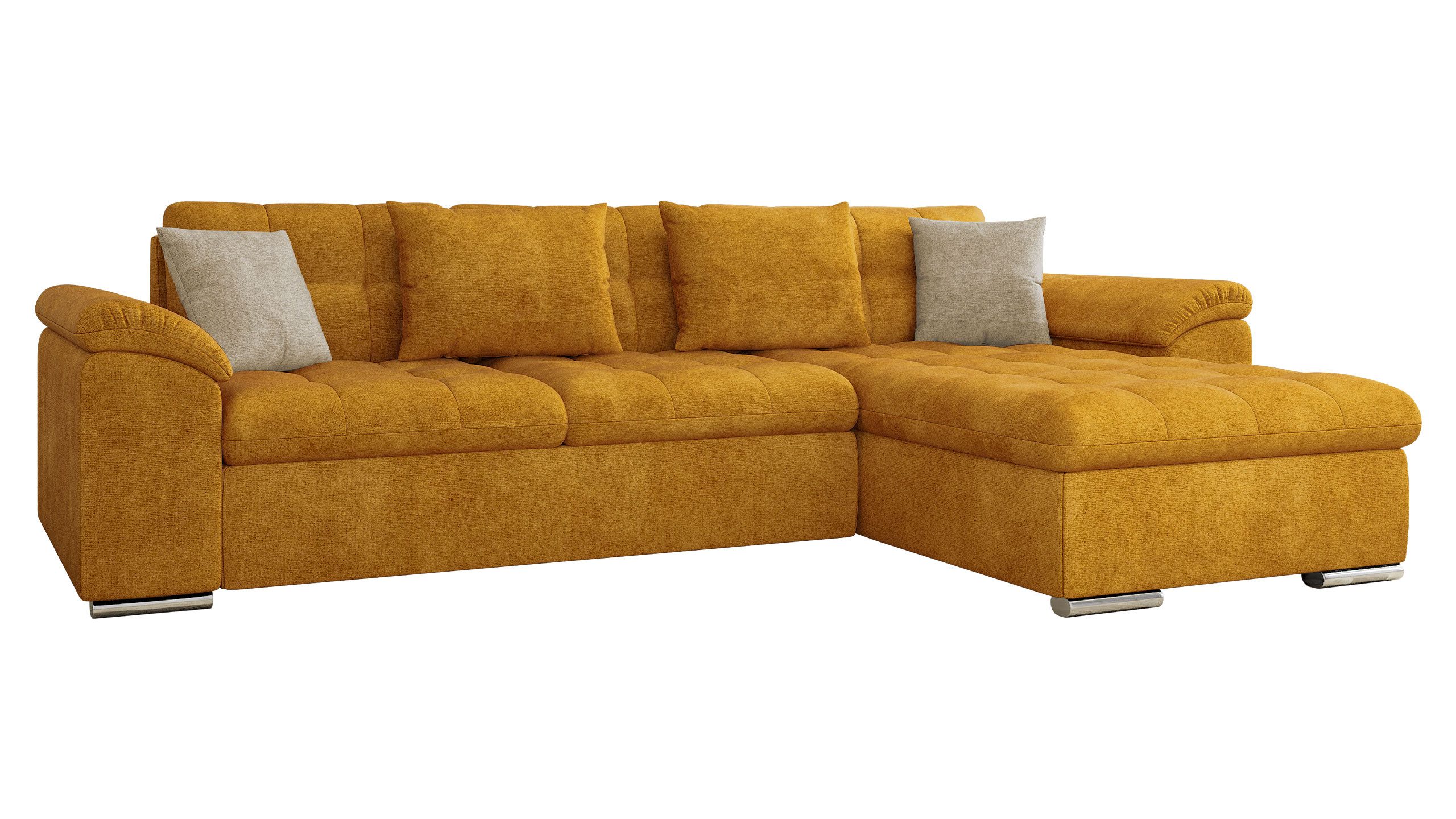 MIRJAN24 Ecksofa Diana, mit Schlaffunktion und zwei Bettkasten, mit Kissen-Set, freier Seitenwahl