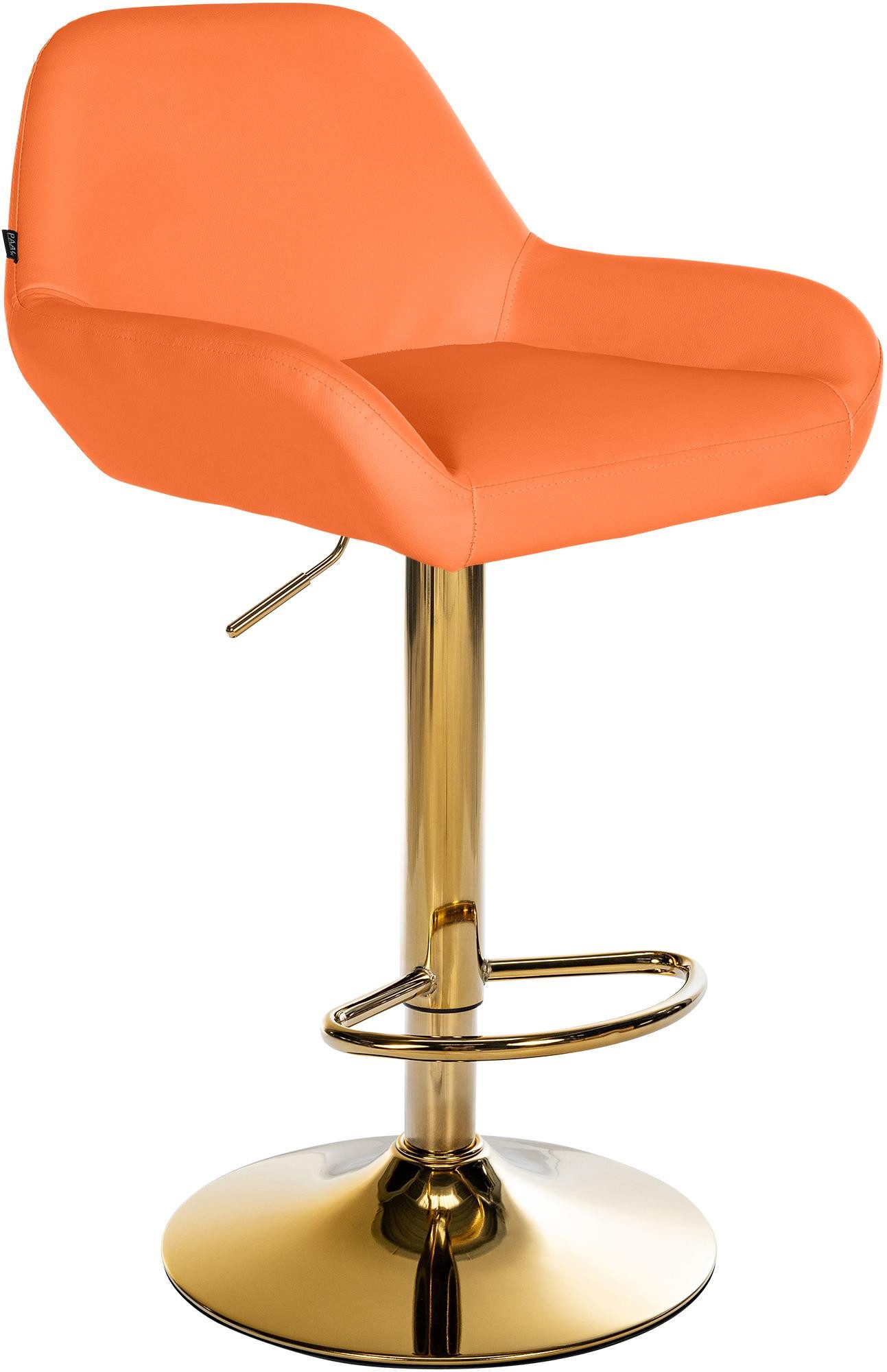 furnicato Barhocker Braga 89-109 cm Orange (1 St), Höhenverstellbarer Barstuhl mit 360° Drehung für deine Hausbar