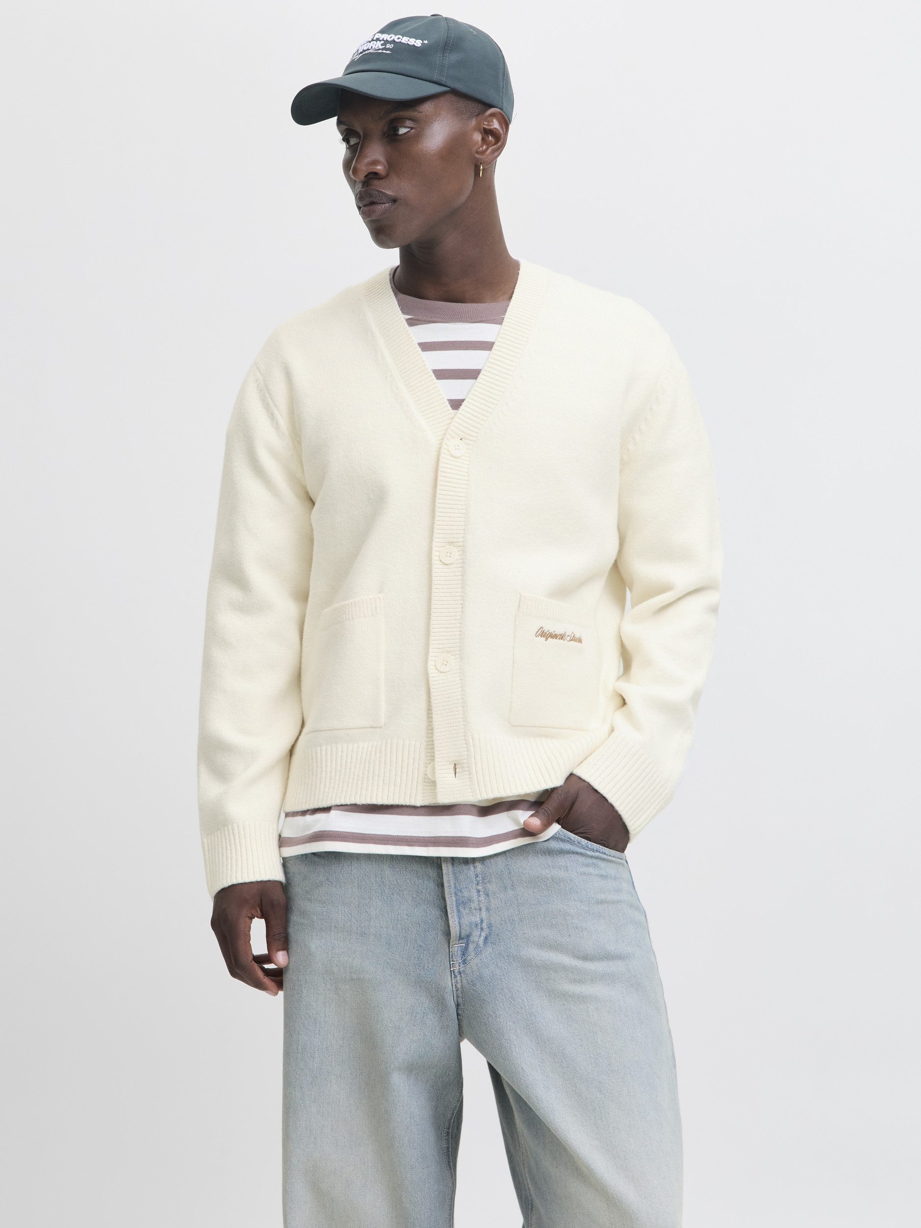 Jack & Jones Strickpullover JORNORREBRO KNIT CARDIGAN LN, Sea Salt