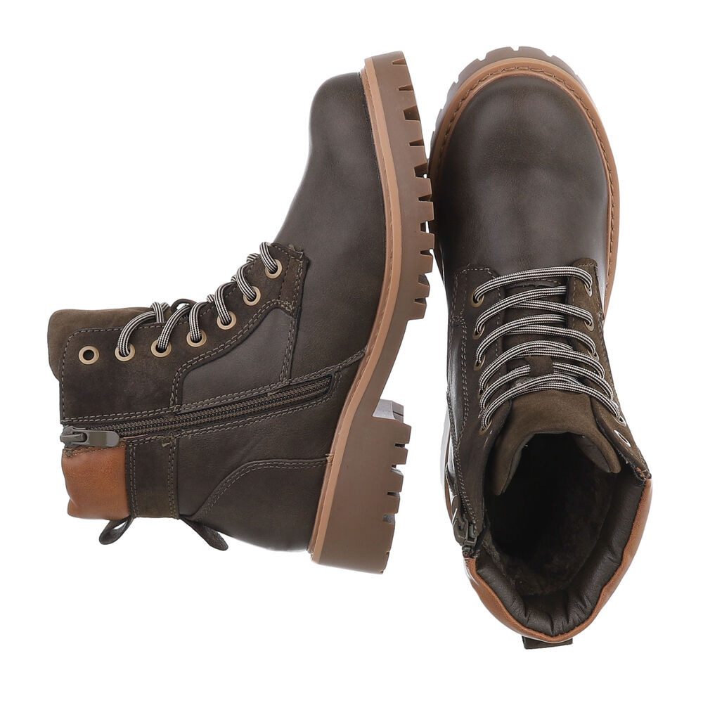 Ital-Design Damen Schnürschuhe Freizeit Stiefelette (87531895) Blockabsatz günstig online kaufen