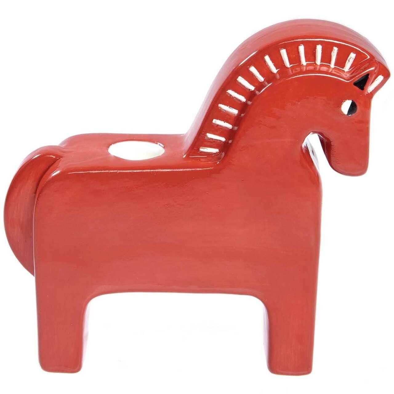 Rico Design Weihnachtsszene Keramik-Kerzenhalter ""Pferd""