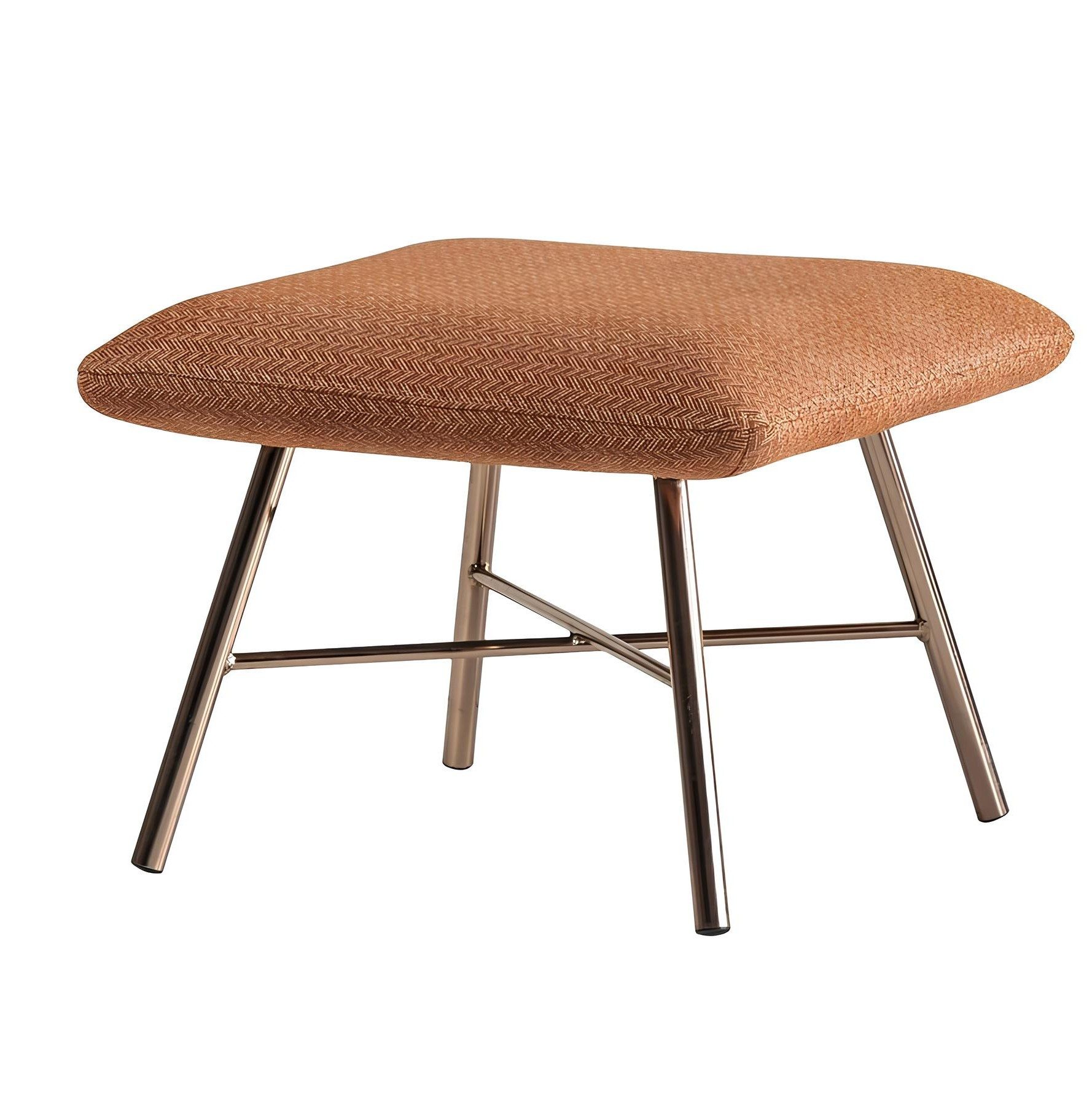 Xlmoebel Hocker Moderner Sitzpuff aus Edelstahl – Luxuriöse Polstermöbel (Hocker, 1 St., Hocker), Made in Europa