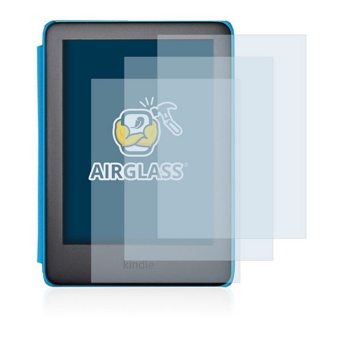 BROTECT flexible Panzerglasfolie für Amazon Kindle Kids Edition 2019 (10. Gen) Displayschutzglas 3 Stück Schutzglas Glasfolie klar