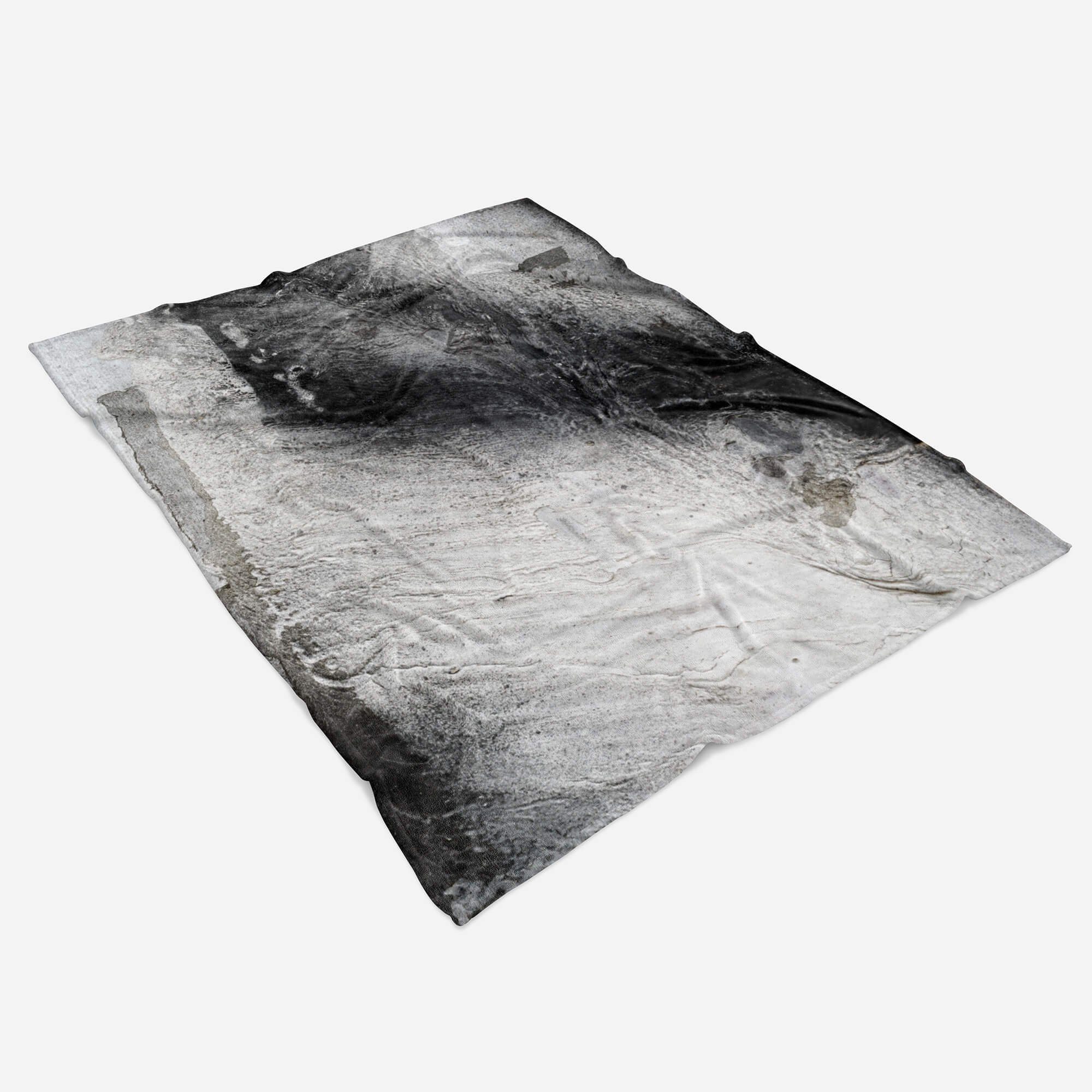 Zement (1-St), Saunatuch Sinus Baumwolle-Polyester-Mix Handtuch Handtuch Grau Art mit Fotomotiv Kuscheldecke Auffall, Abstrakt Handtücher Strandhandtuch