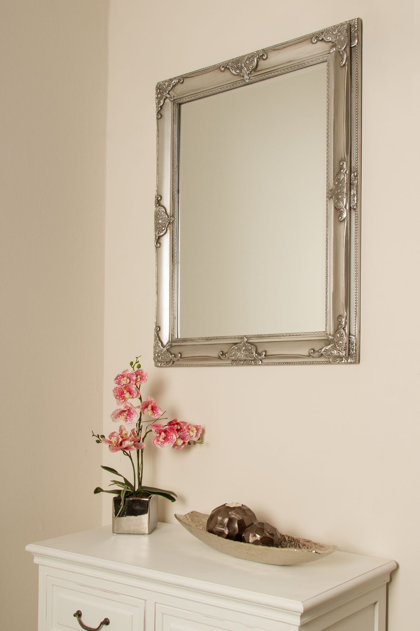 silber Barock 62x7 82x cm Spiegel: Wandspiegel Wandspiegel 82x62x7, Wandspiegel Stil elbmöbel
