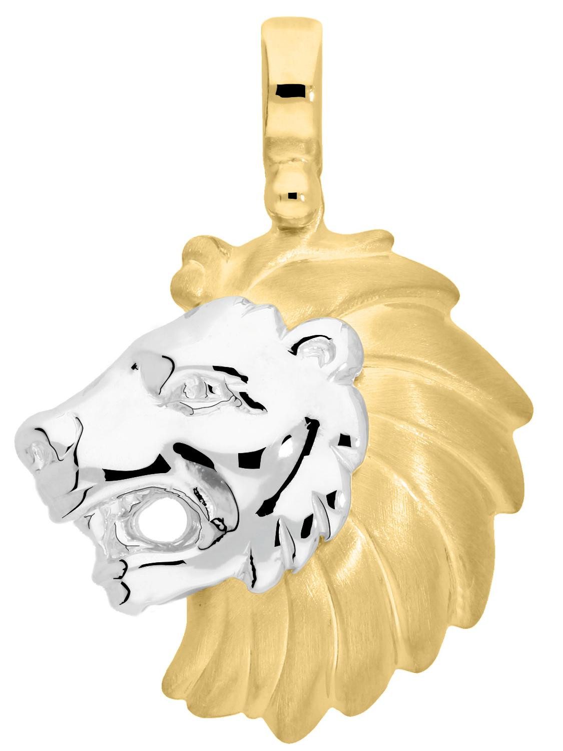 My Gold Kettenanhänger Herren Anhänger Gold 750 (18 Karat) LÖWE - Wild Lion (Set, 1-tlg., inkl. Schmuckbox), Geschenke