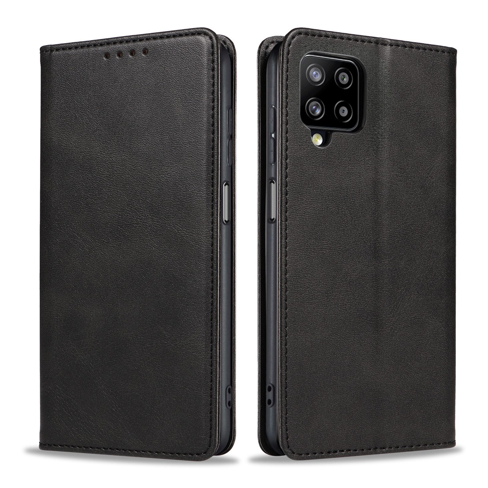 Tec-Expert Handyhülle Tasche Hülle für Samsung Galaxy A12 6.5 Zoll, 6.5", Cover Klapphülle Case mit Kartenfach Fliphülle aufstellbar