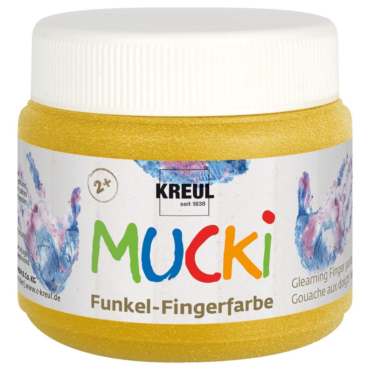 Fingerfarbe KREUL Fingerfarbe MUCKi Funkel goldschatz 150ml Dose