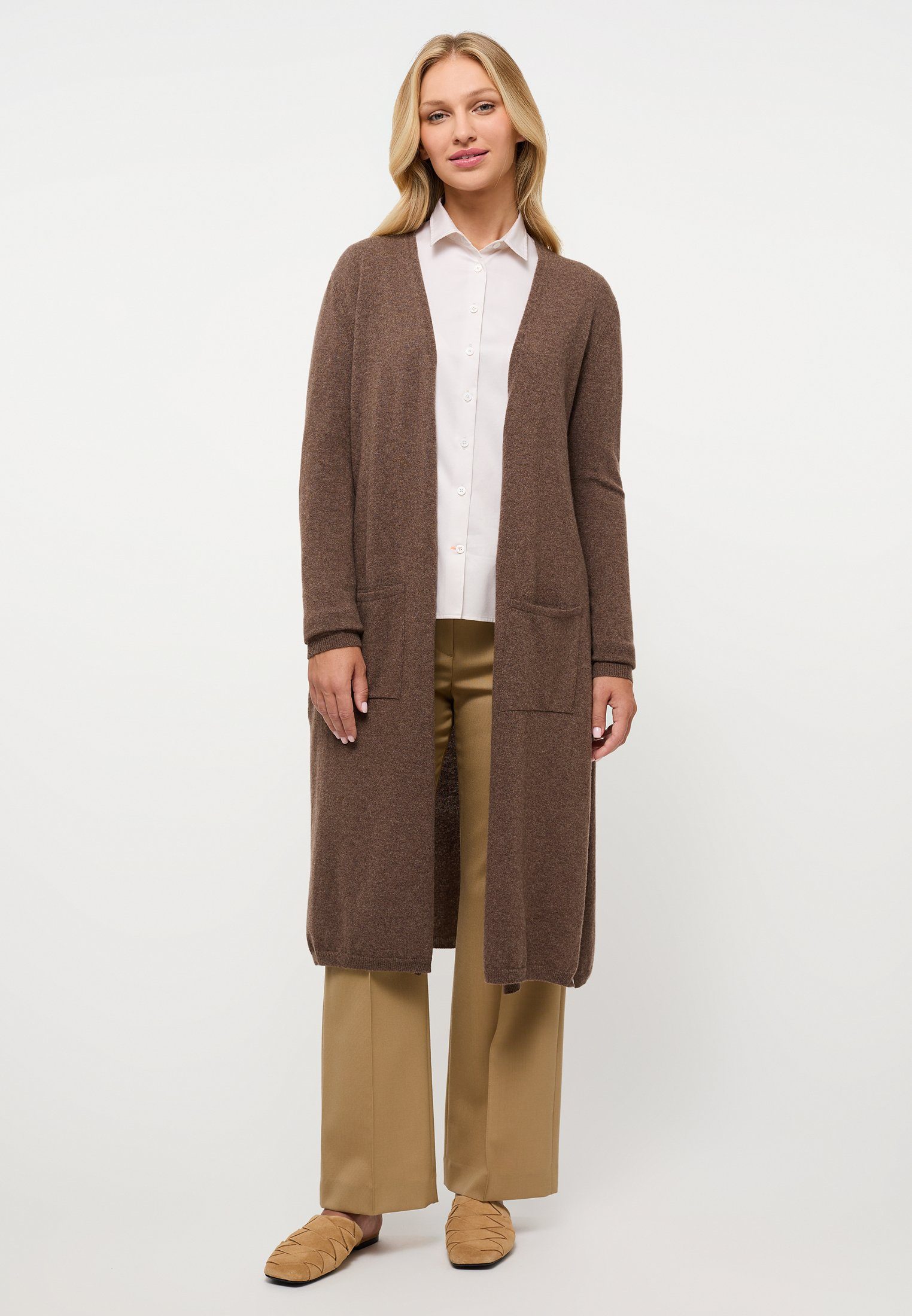 Eterna Cardigan dunkelbraun