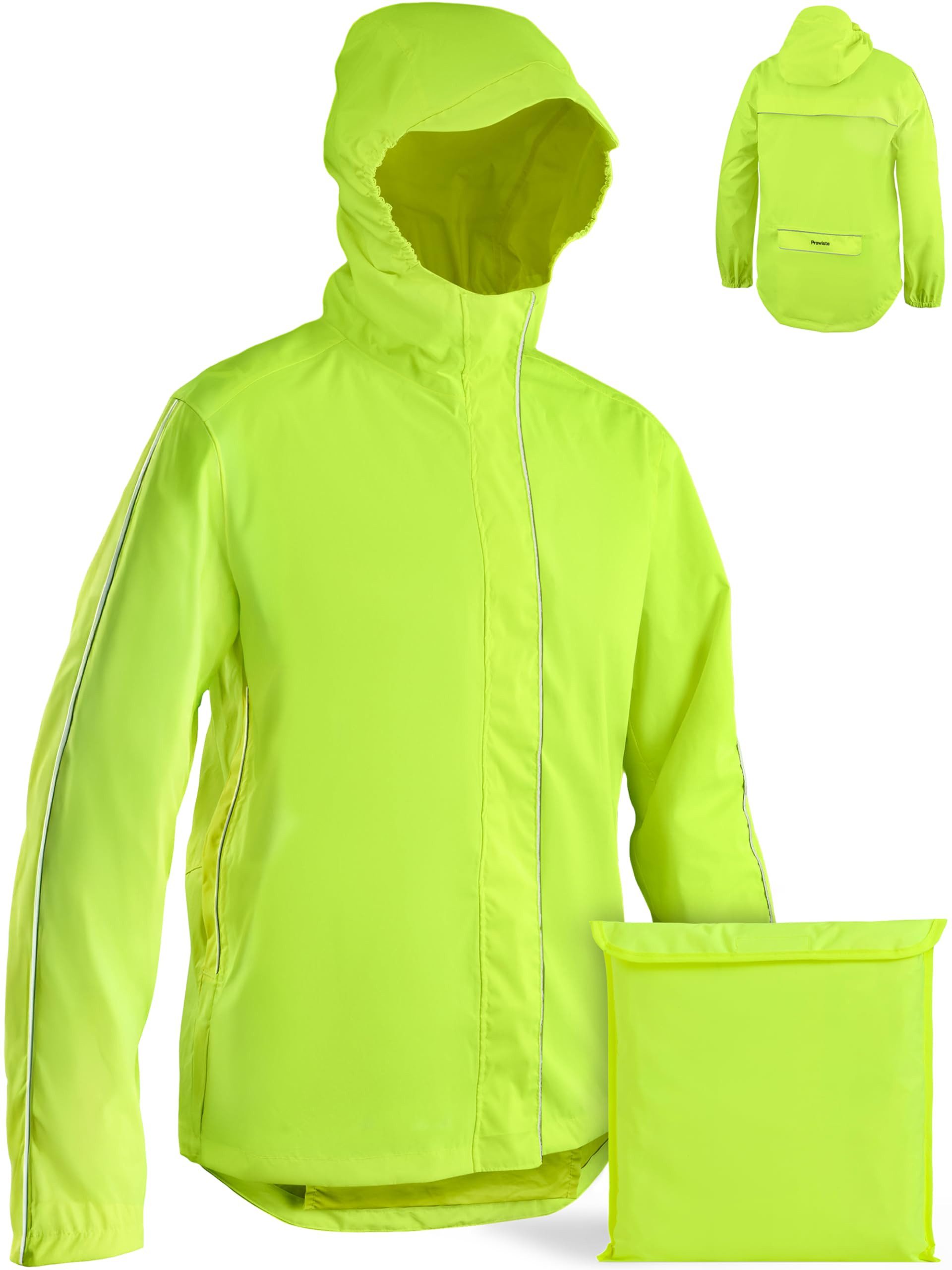 Prowiste Warnweste Fahrradjacke - Wasserdicht Atmungsaktiv Reflektierend – Fahrradjacke (Einzelartikel, 1-tlg., 1 x Fahrradjacke) Herren & Damen – Wasserdicht & Atmungsaktiv Reflektierende Regenjacke