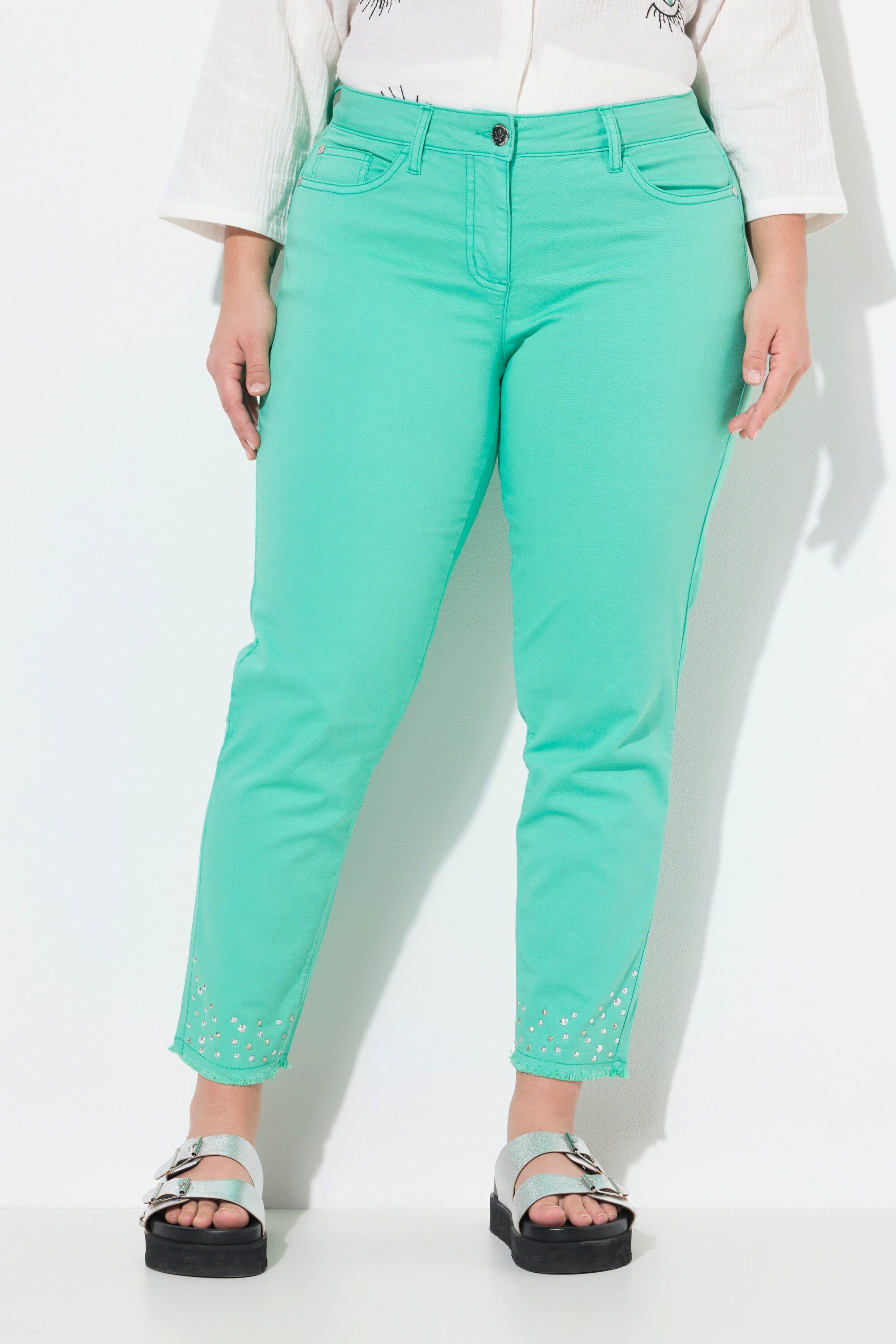 Angel of Style Röhrenjeans 7/8-Twillhose verzierter günstig online kaufen