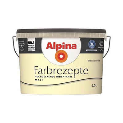Alpina Wand- und Deckenfarbe Farbrezepte 2,5 L Ein Hauch von Gelb