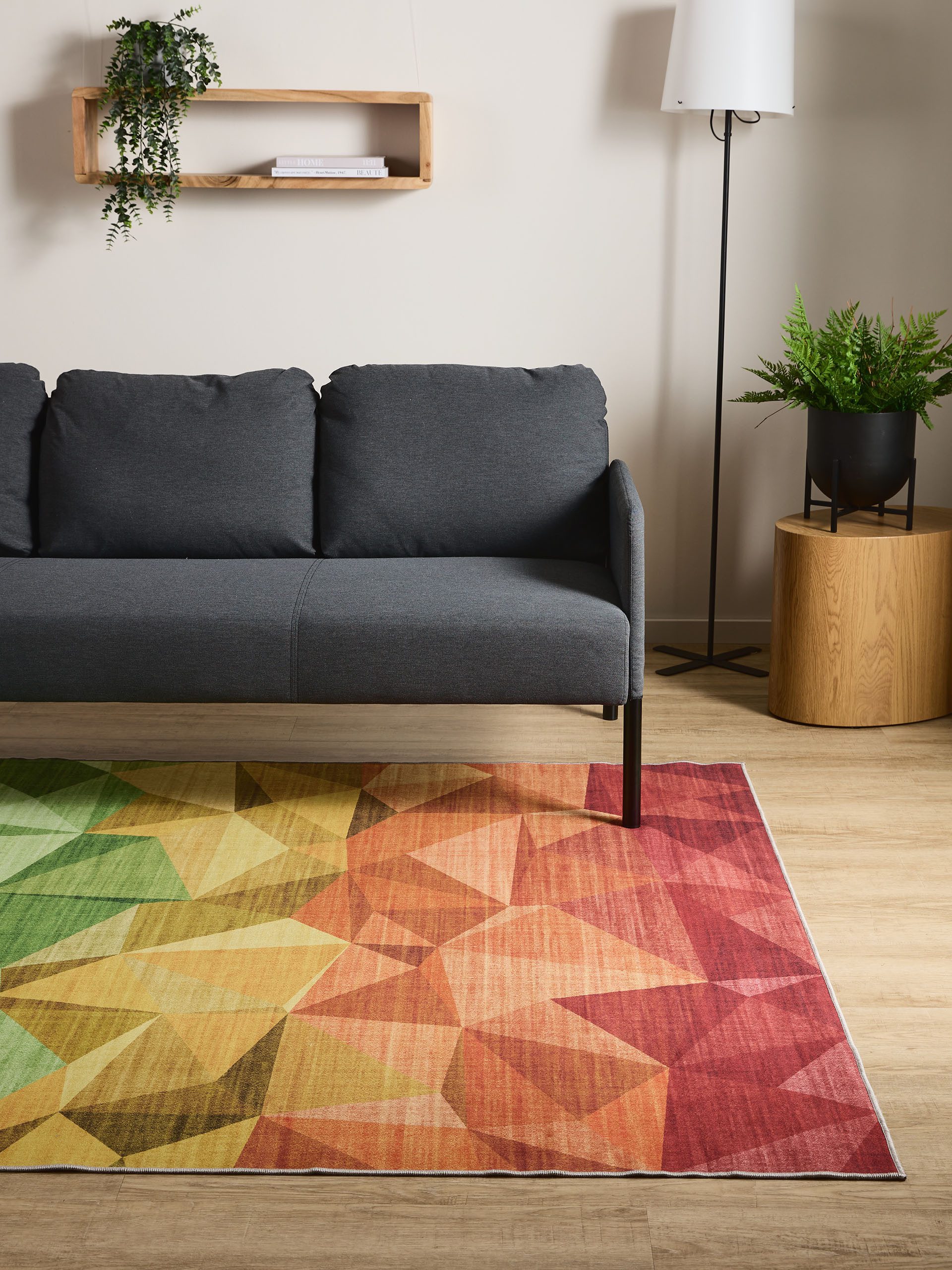 Interiyou Teppich Gent, Rechteckig, Höhe: 5 mm, Vintage Kurzflor für Wohnzimmer, Schlafzimmer, waschbar, pflegeleicht