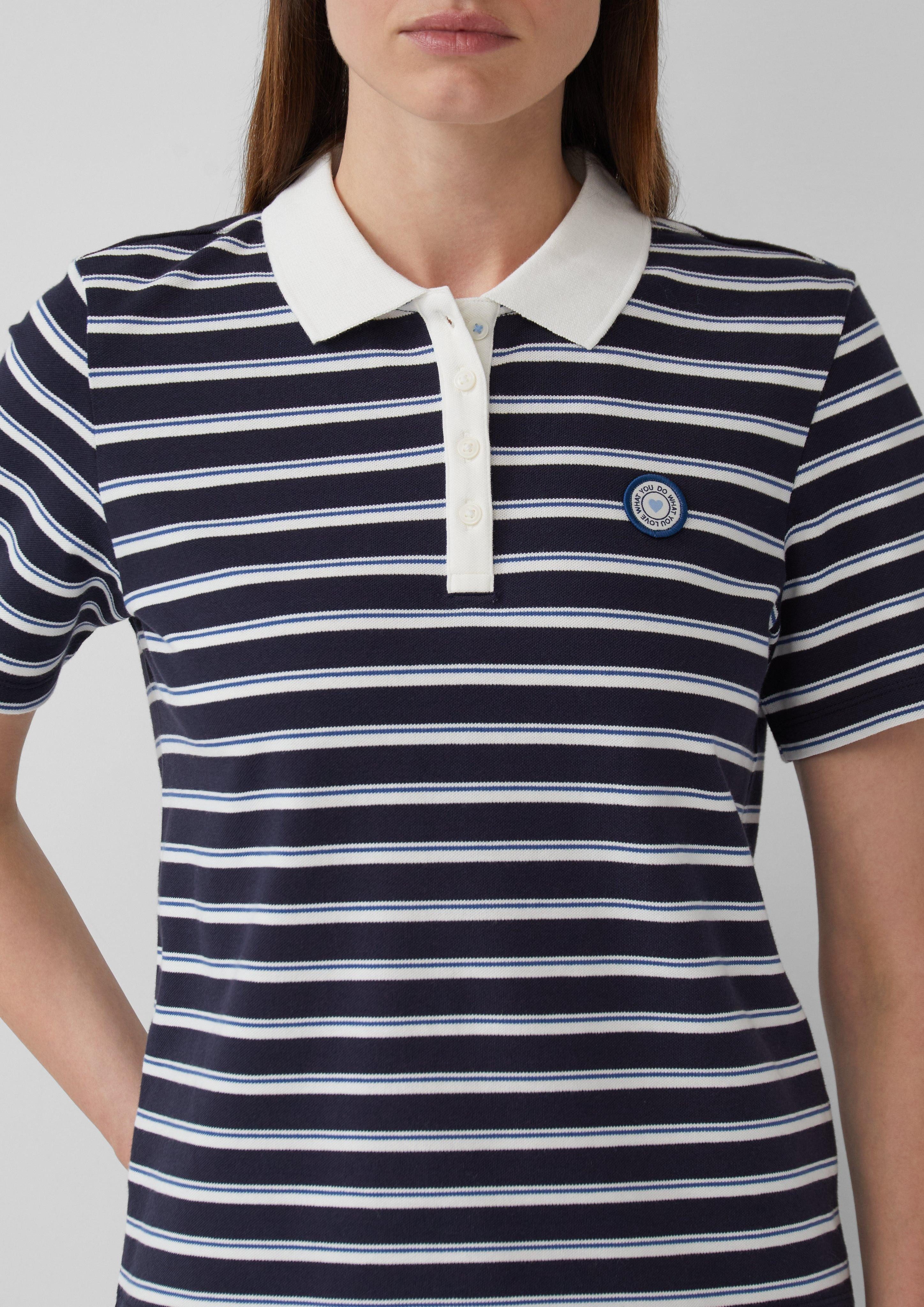 s.Oliver Kurzarmshirt Poloshirt aus Baumwollmix mit günstig online kaufen