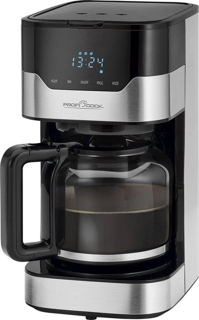 ProfiCook Filterkaffeemaschine Profi Cook PC-KA 1169 Kaffeemaschine Edelstahl, Schwarz Fassungsvermö