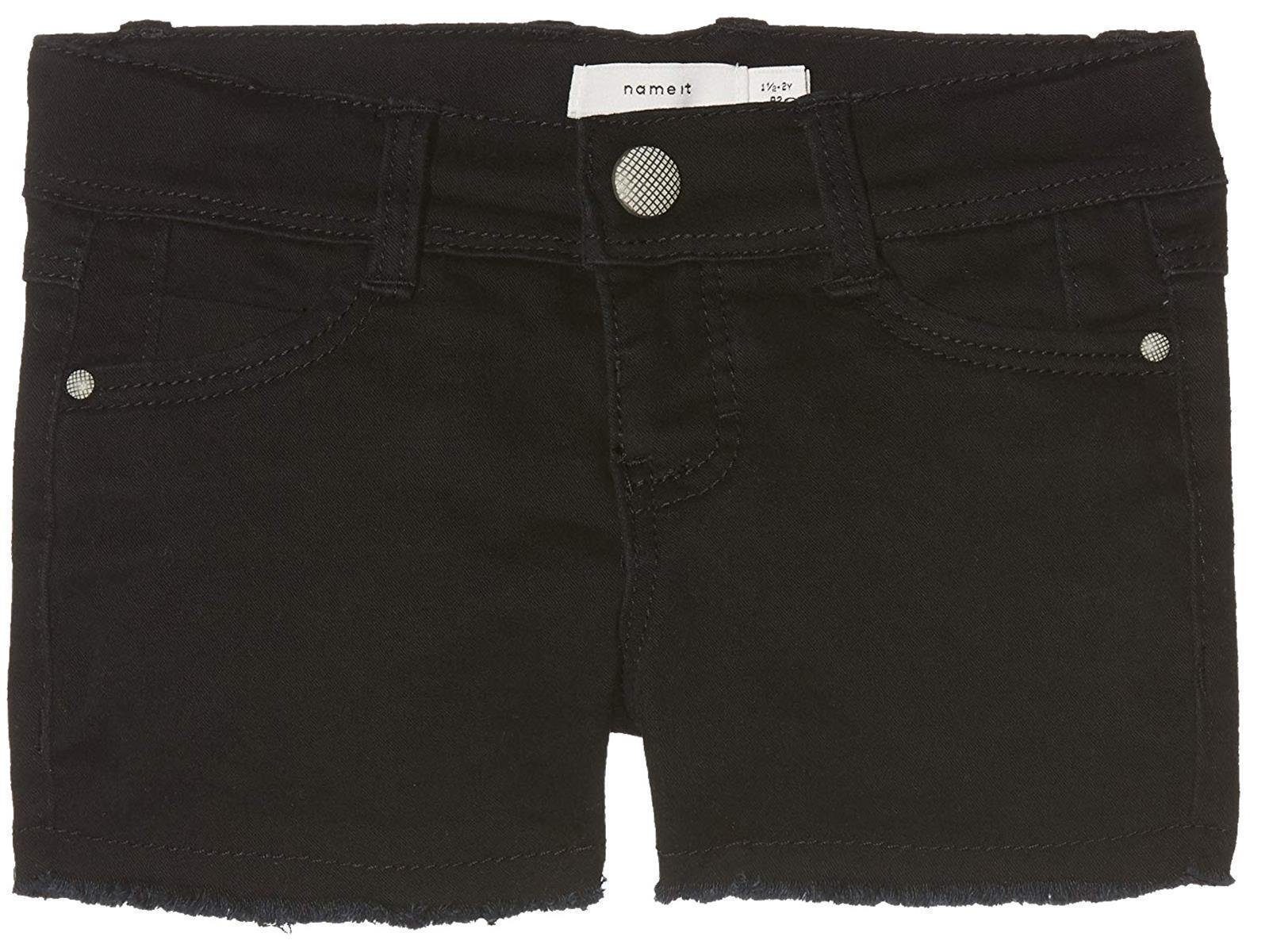 Jeansshorts Name It Mädchen Jeans Shorts in schwarz