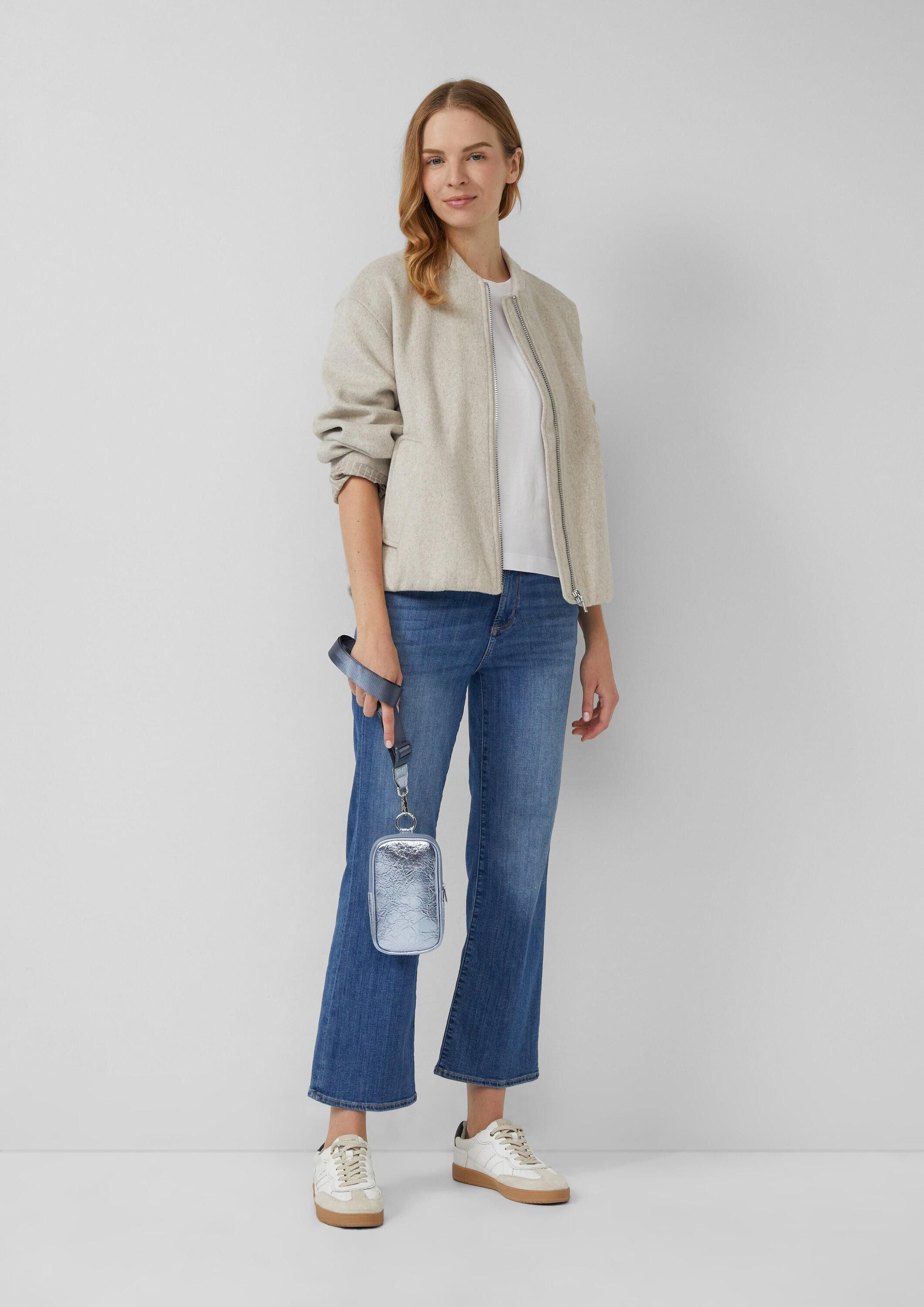 s.Oliver Handytasche Tasche, Handytasche in Leder-Optik mit längenverstellbarem Schulterriemen