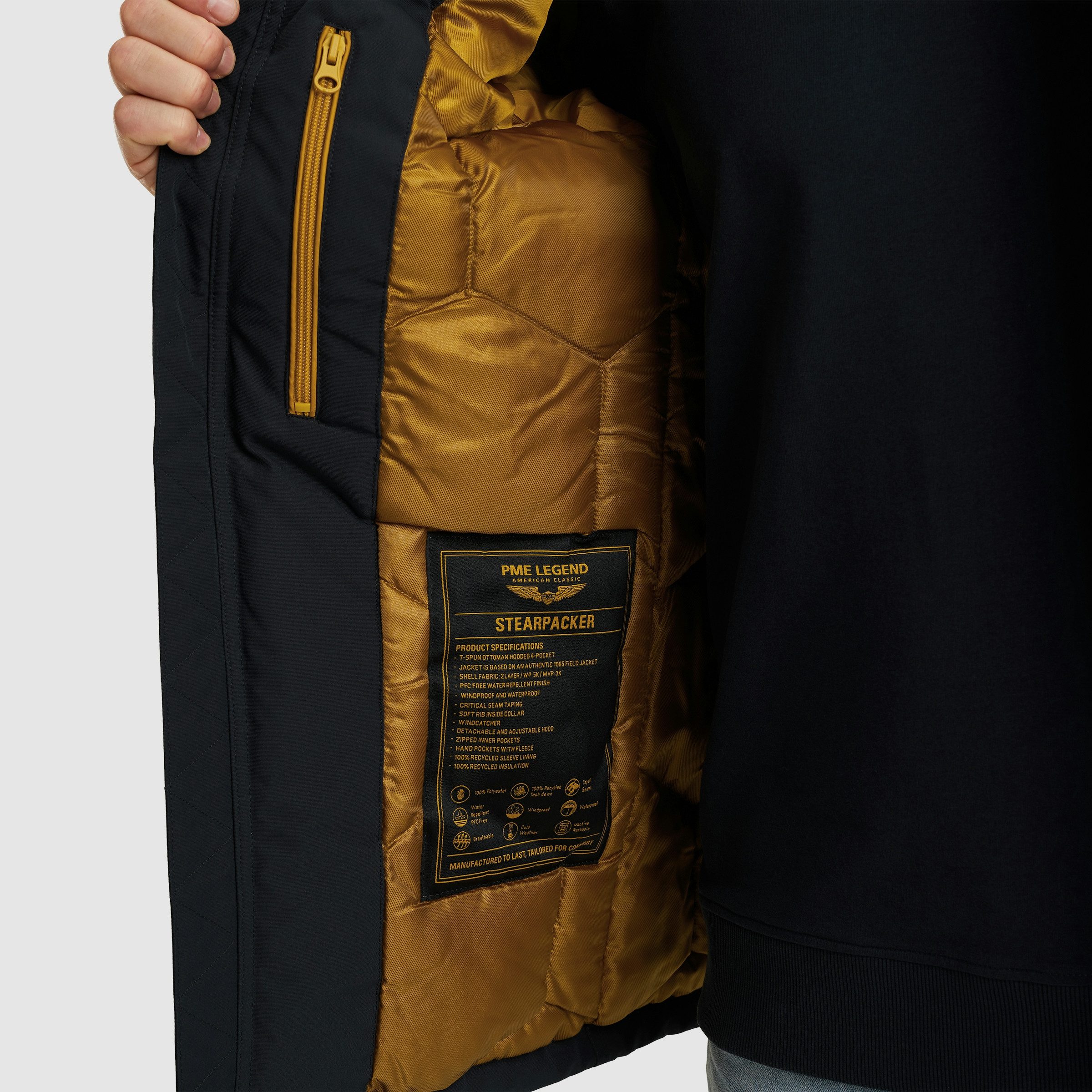 PME LEGEND Winterjacke Taschen mit Reißverschluss