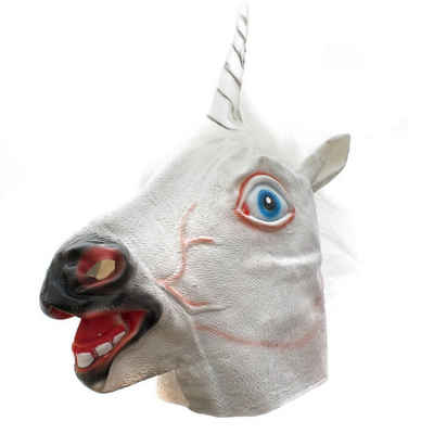 Goods+Gadgets Kostüm Einhorn Maske aus Latex, Karneval & Halloween & Party
