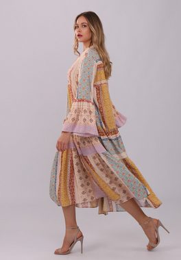 YC Fashion & Style Sommerkleid "Bohème Patchwork-Maxikleid" Alloverdruck, Boho, gemustert