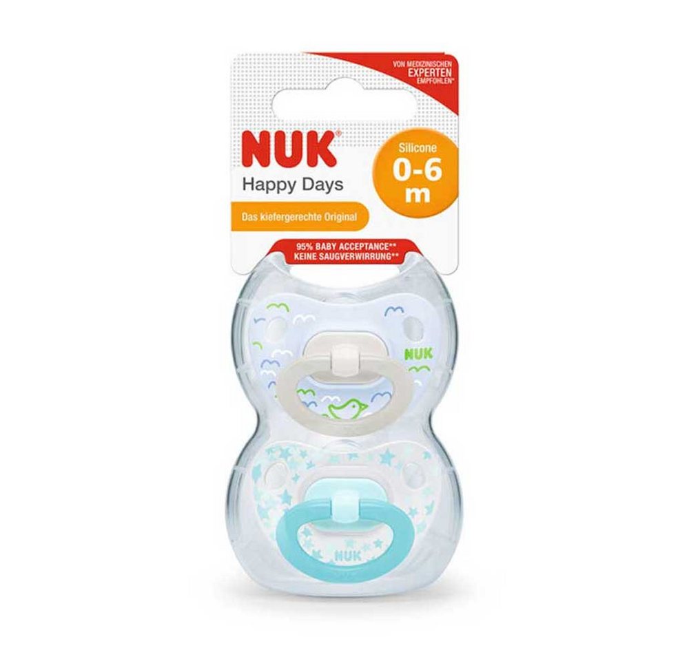NUK Schnuller NUK Babyschnuller Happy Days 0-6 Monate