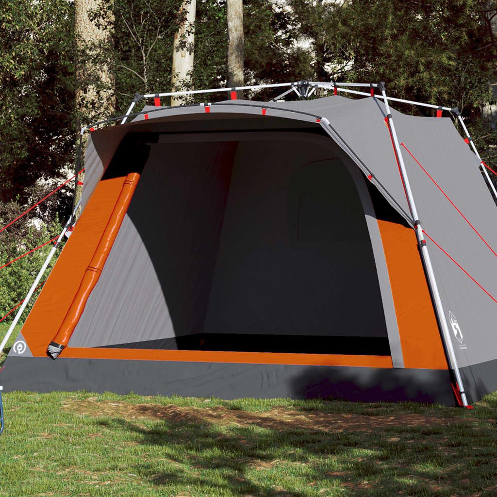 Faltzelt Campingzelt Kabine 271x269x172 cm Grau-Orange