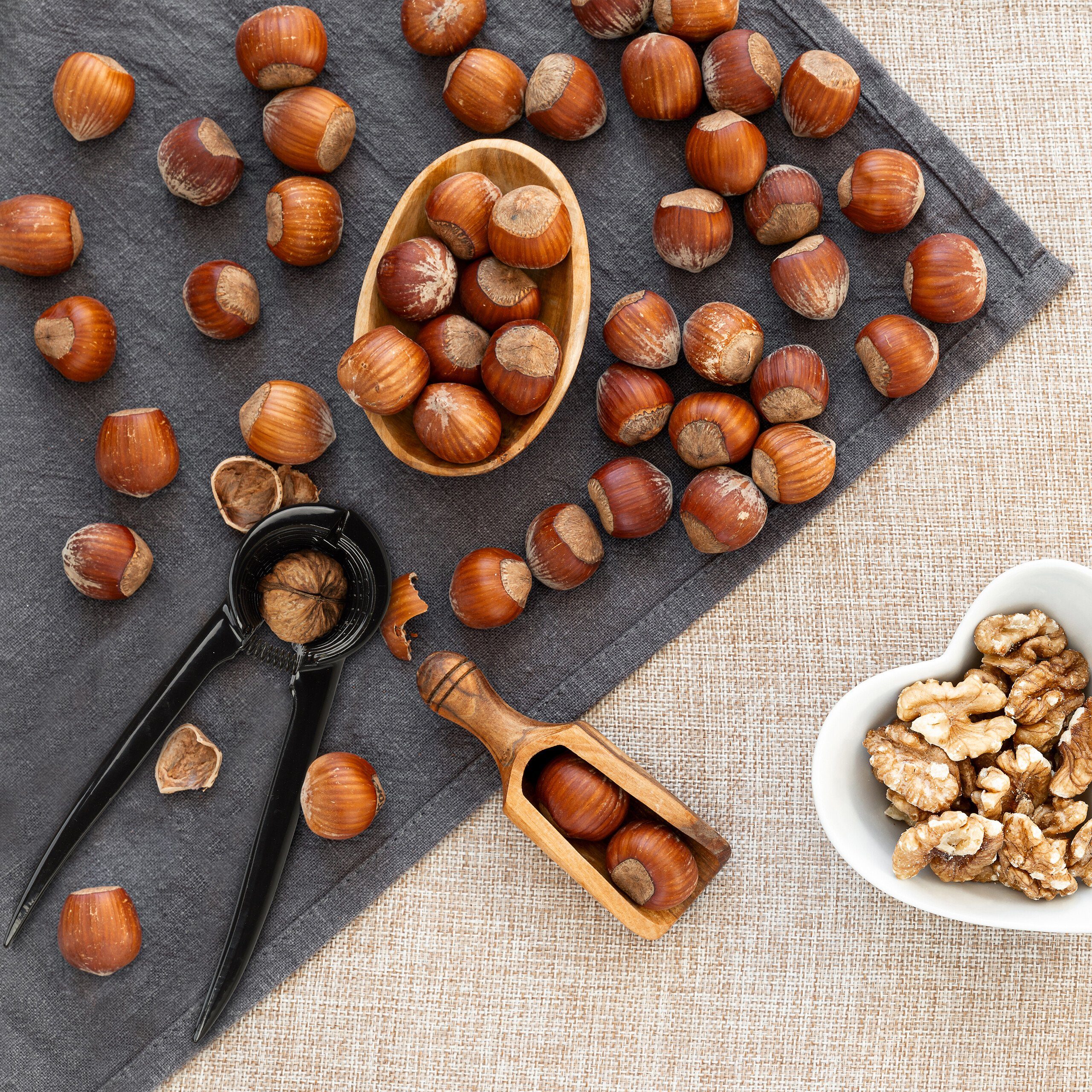 relaxdays Nussknacker 3er Set schwarz