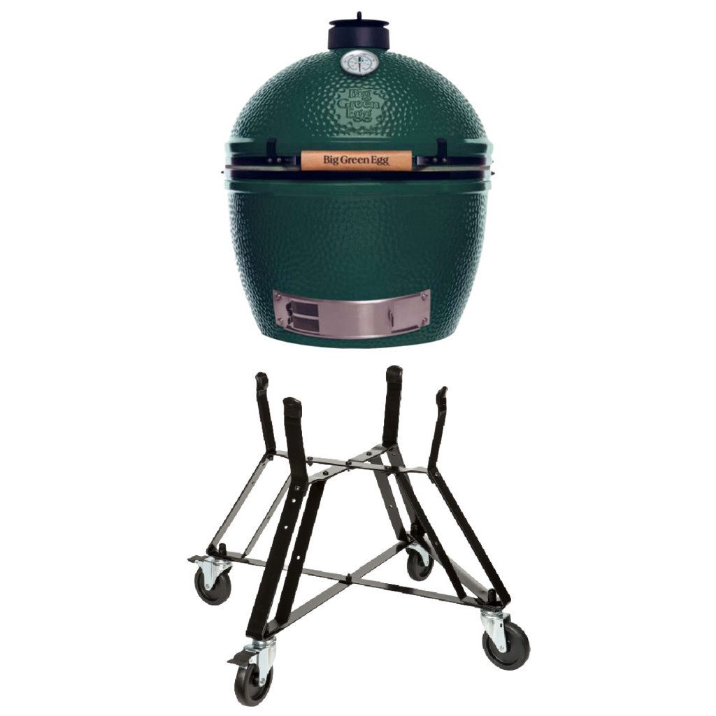 Big Green Egg Holzkohlegrill Big Green Egg XLarge inkl. Nest auf Rollen