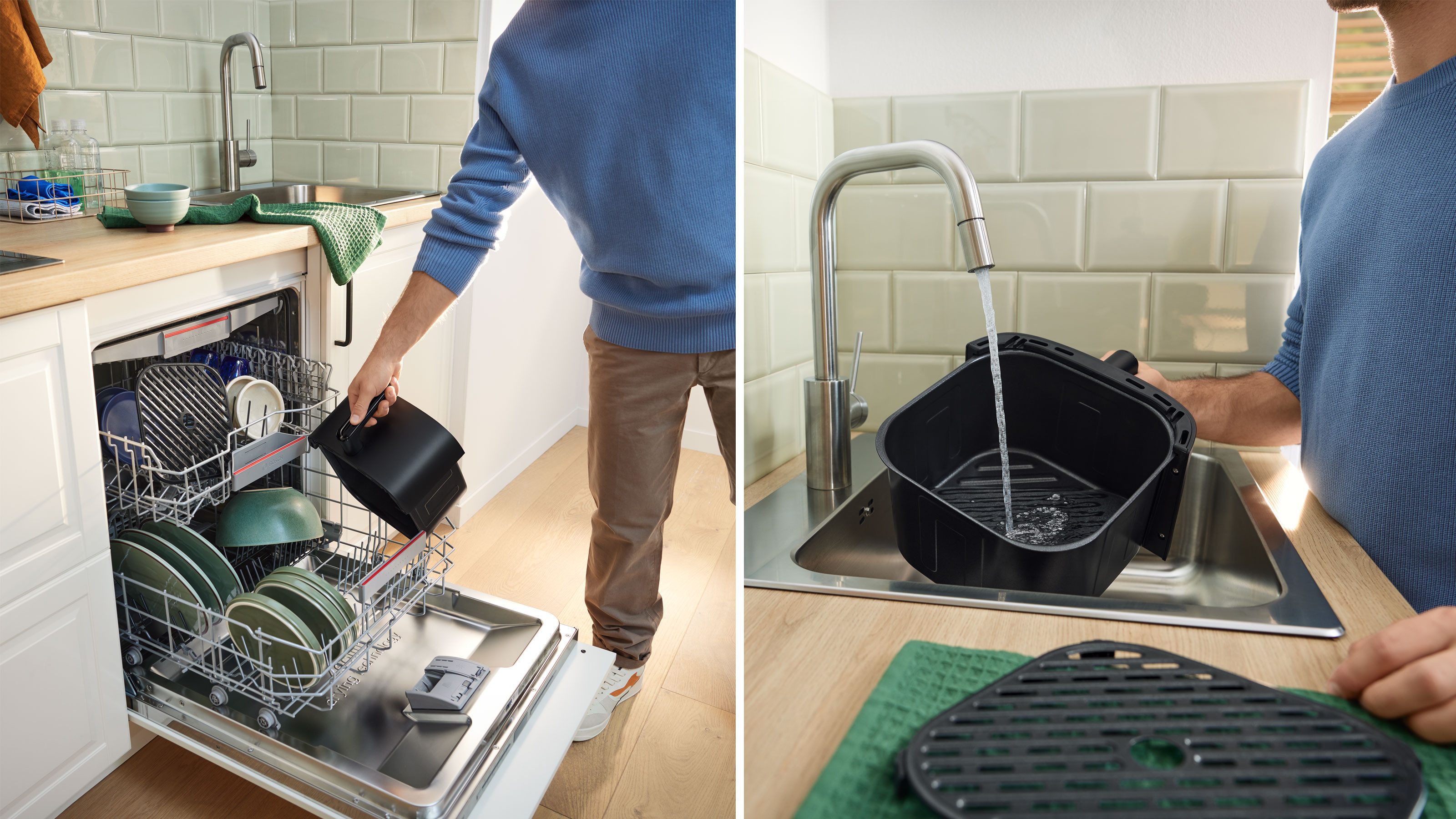BOSCH Heißluftfritteuse Air Fryer Serie 4, MAF462B0, 6,1l, 2 Heizelemente, 7 Programme, schwarz, 2050 W, Auftaufunktion, Korb/Gitter spülm.geeignet – Bild 5 von 5