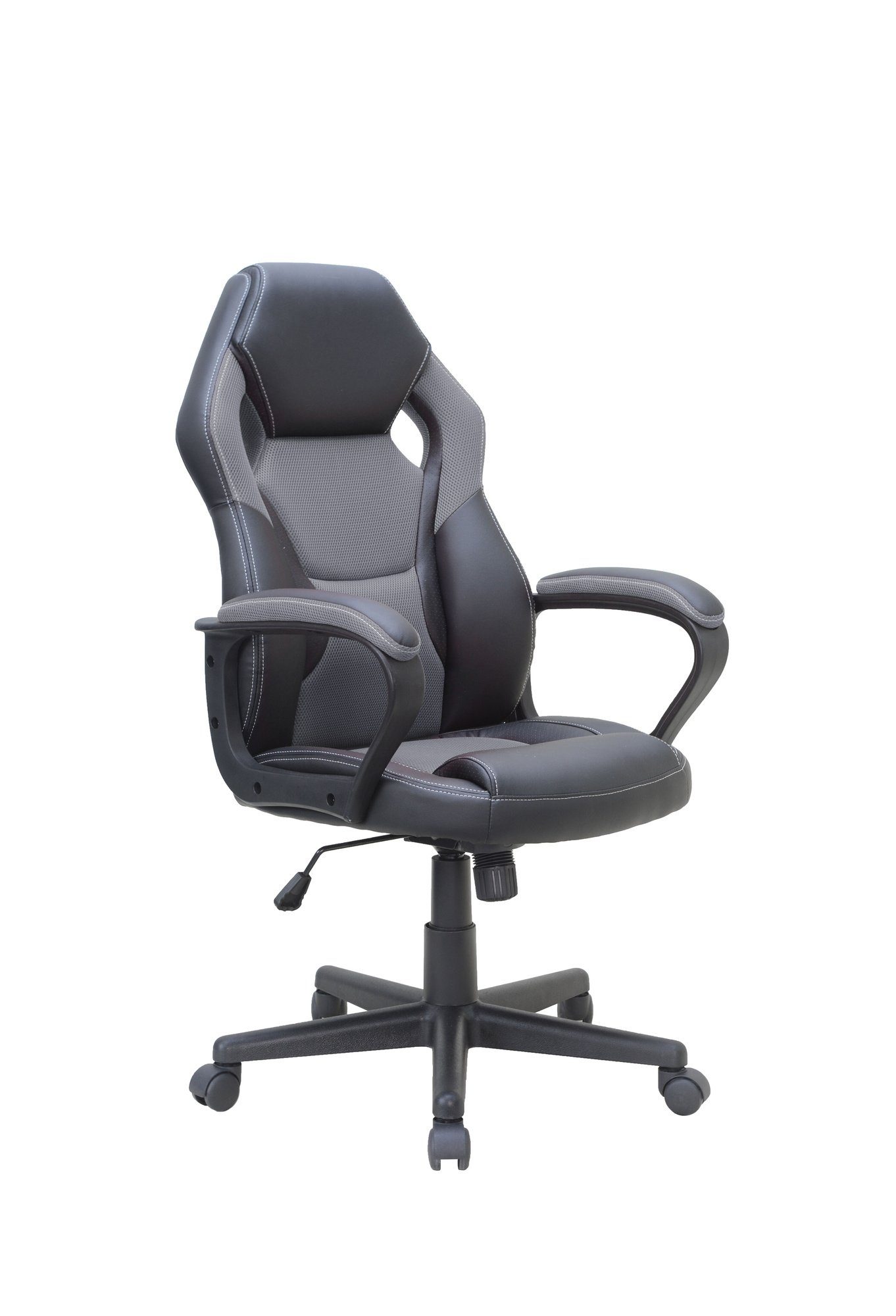 möbelando Gaming Chair MATTEO (BxT: 60x65 cm), in schwarz/grau