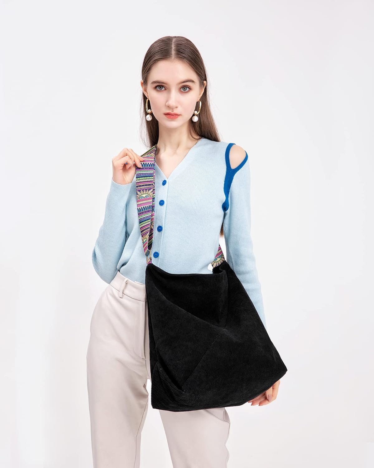 Coonoor Schultertasche Cord Umhängetasche Casual Crossbody günstig online kaufen