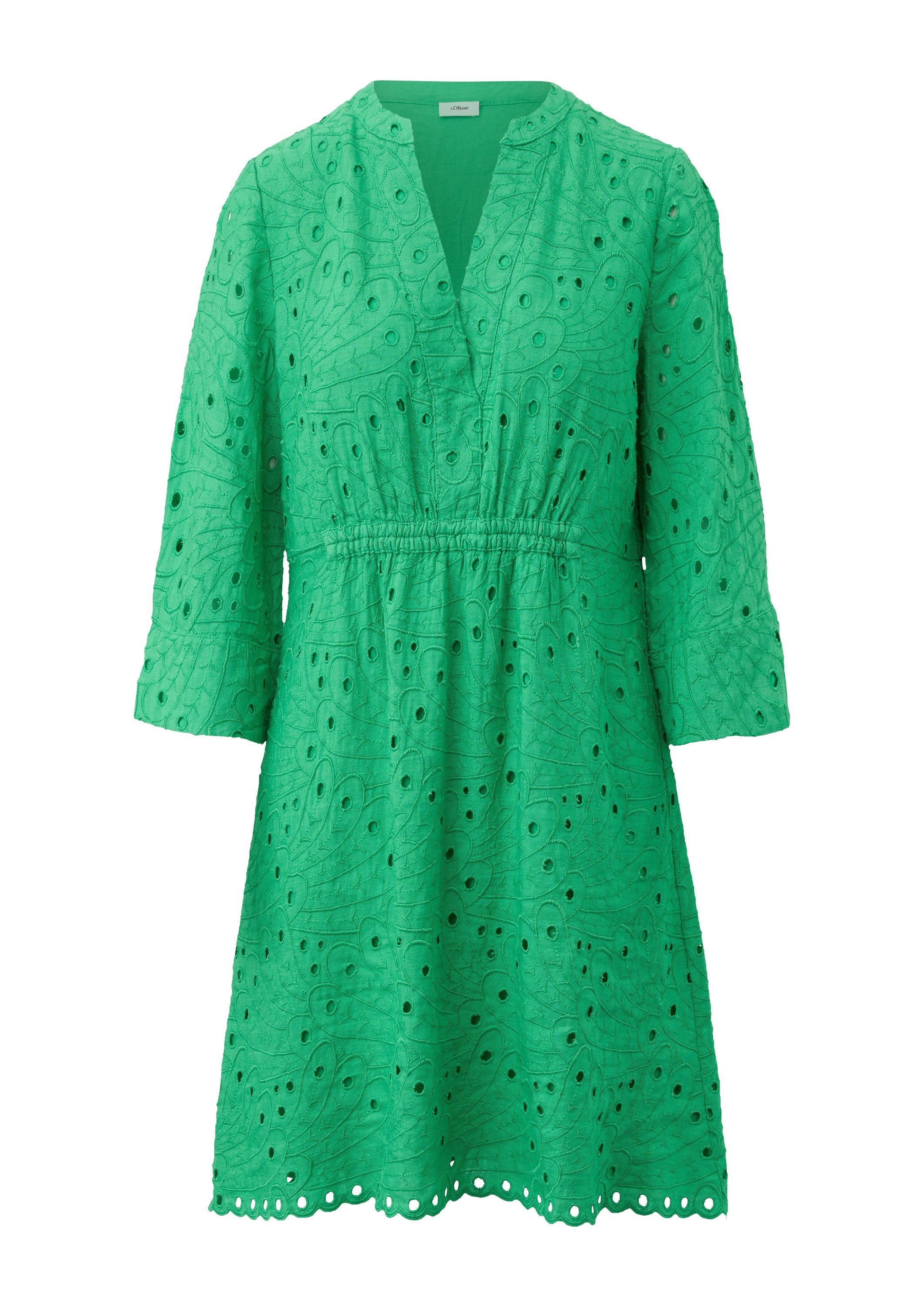 s.Oliver Minikleid Kleid Kleid aus Broderie Anglaise