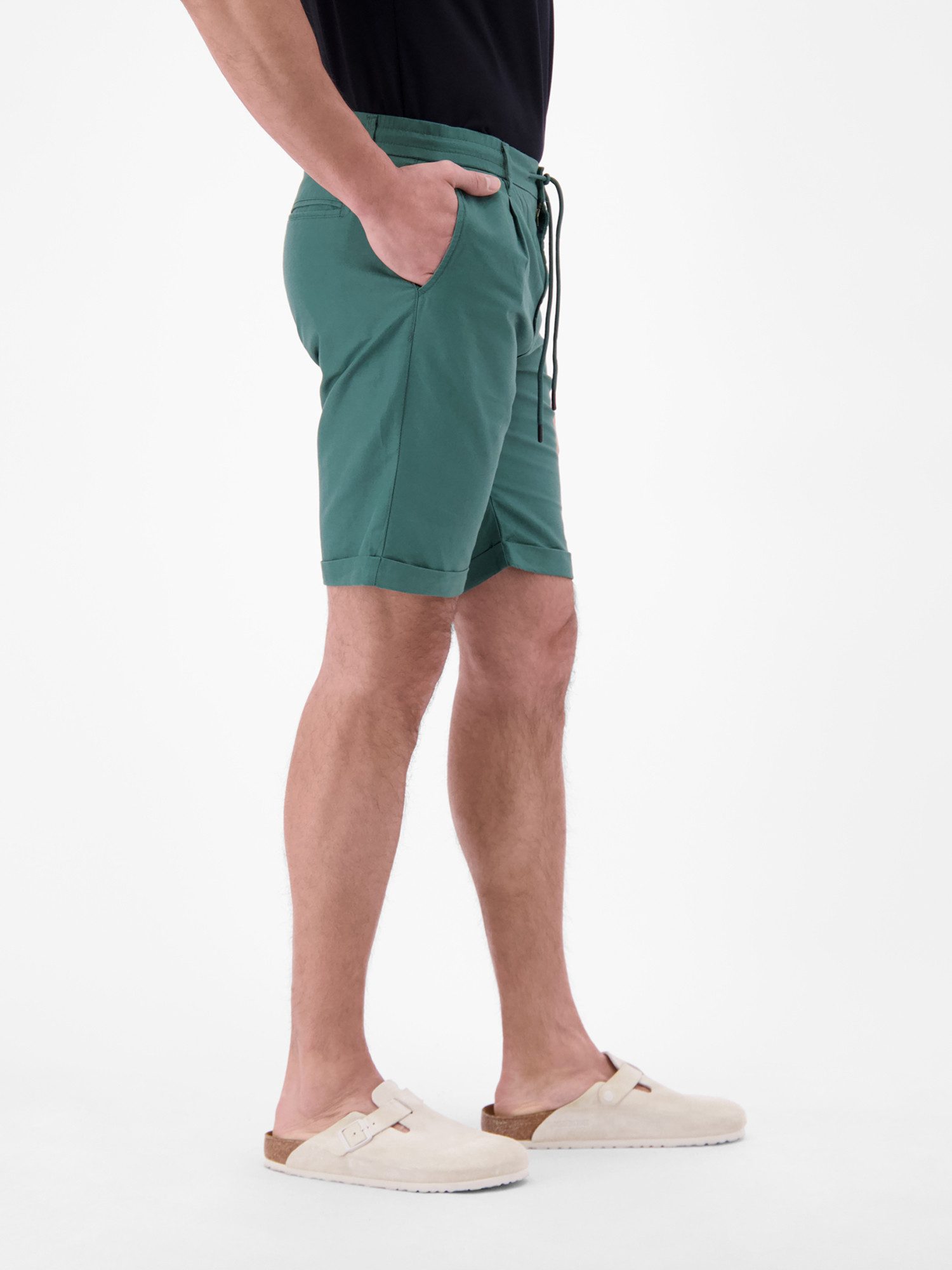 LERROS Chinoshorts Chino-Shorts aus Baumwoll-Leinen-Mischgewebe Chino Hose Herren kurz, Tunnelzugbund und Gürtelschlaufen, 4 Taschen