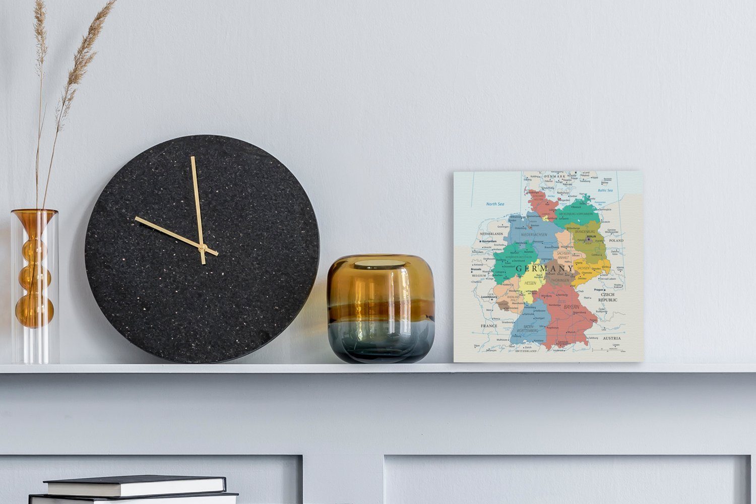 OneMillionCanvasses® Leinwandbild Detaillierte Karte von Deutschland, günstig online kaufen