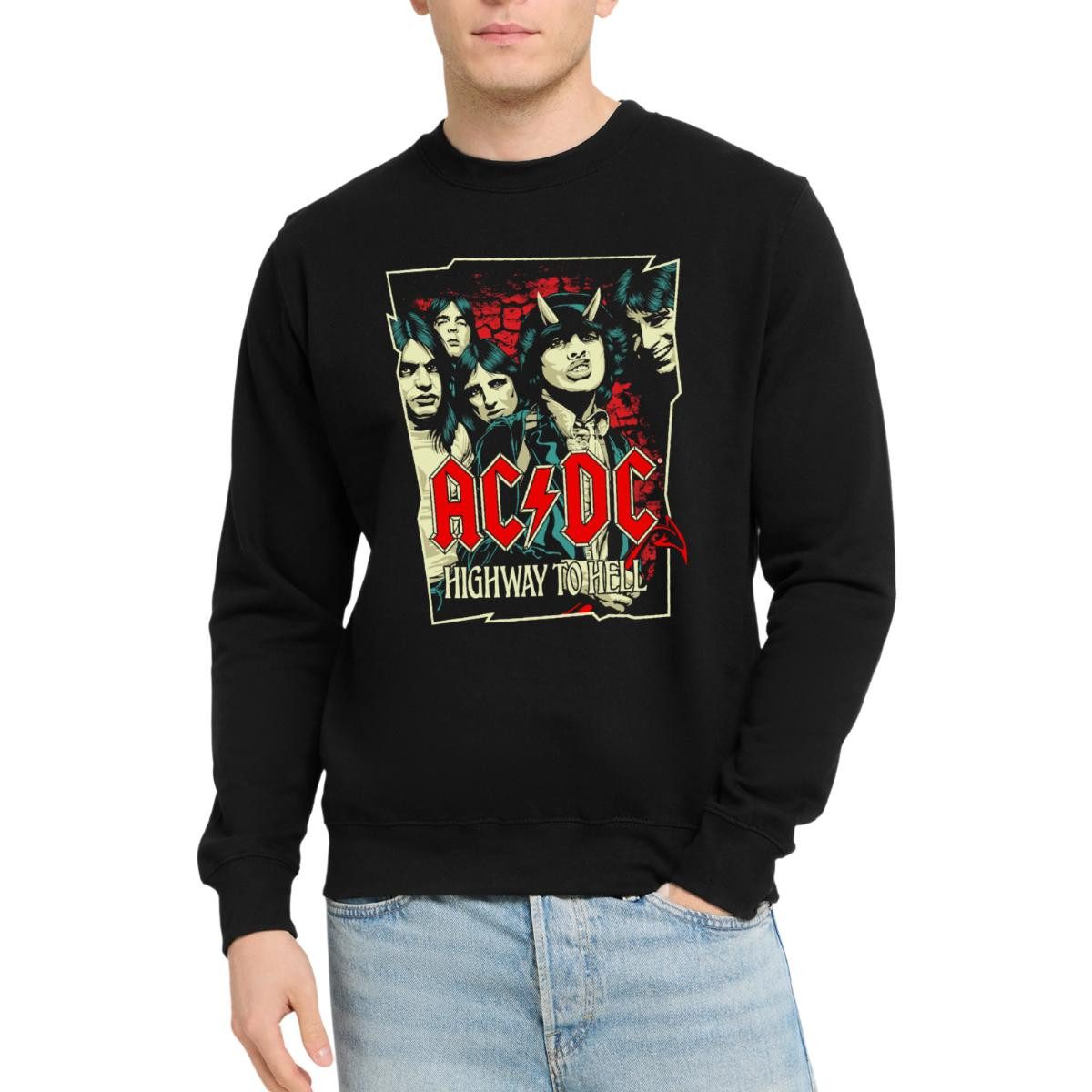 Spreadshirt Sweatshirt AC/DC Bandlogo Bild Highway To Hell Album Unisex Pullover (1-tlg)