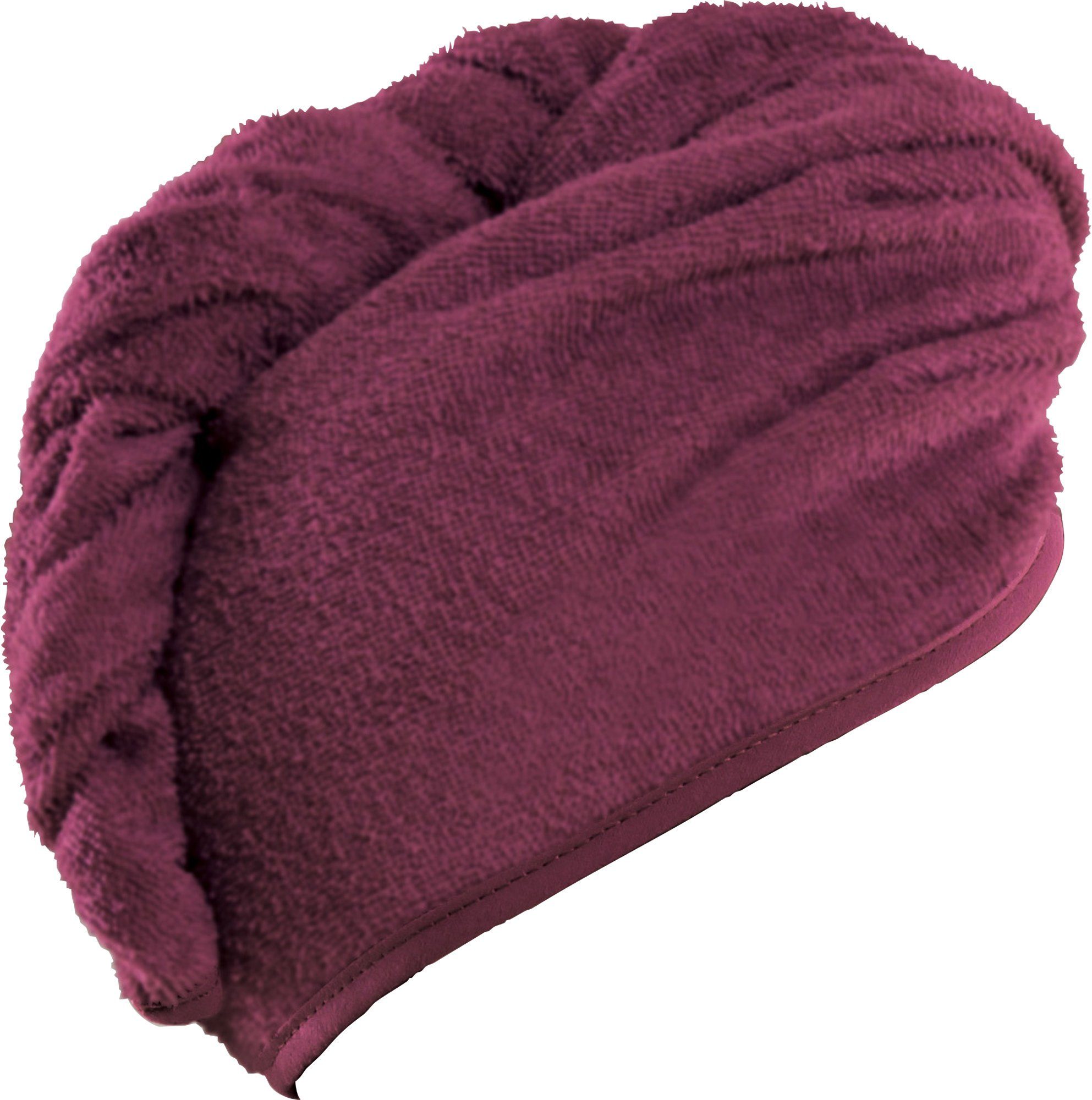 Erwin Müller Handtuch Turban, Microfaser (1-St), Microfaser Uni beere