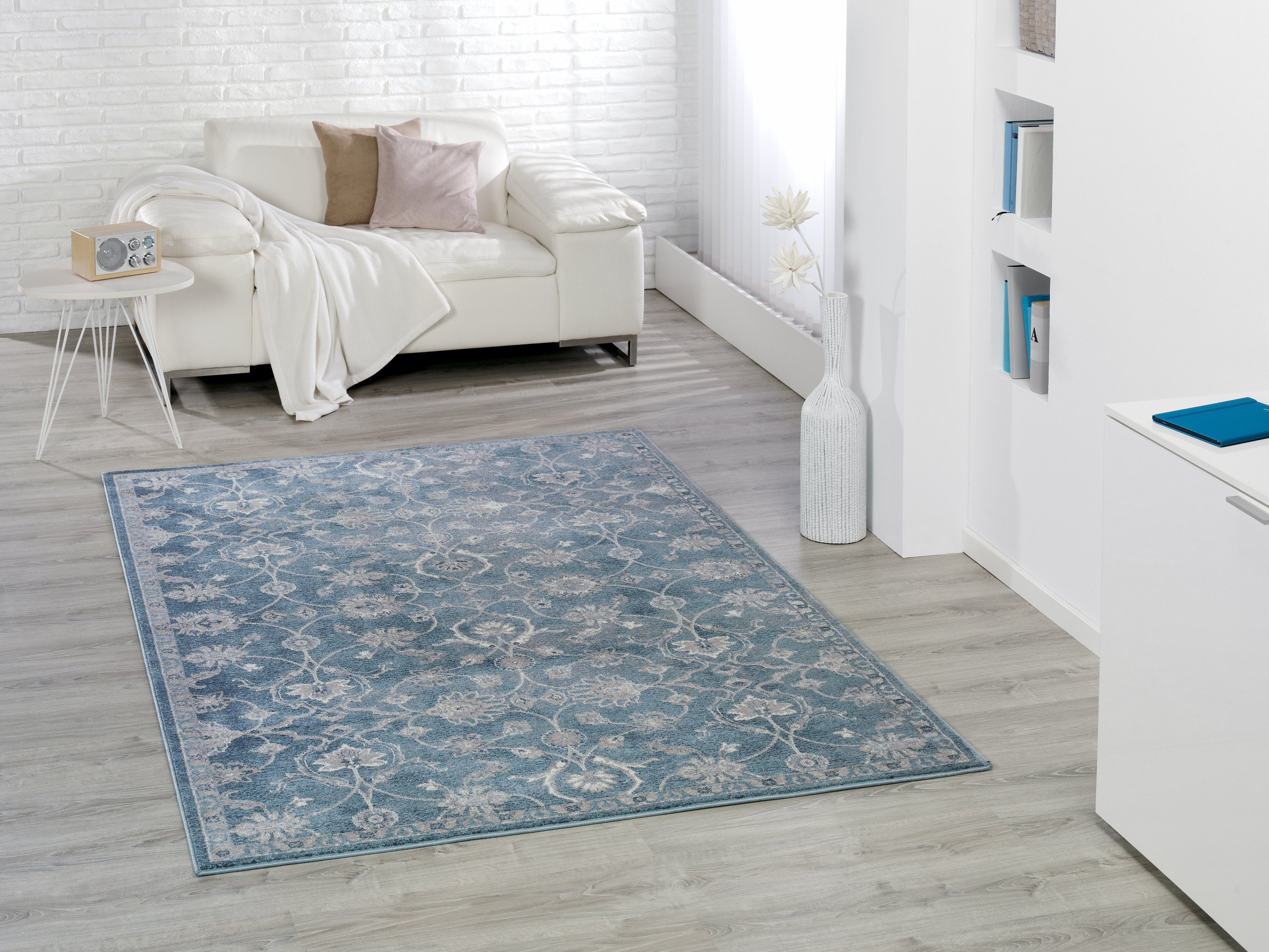 Peyer Syntex Designteppich 1 Lilli Allover, Fb.hellblau 60x110 cm, rechteckig