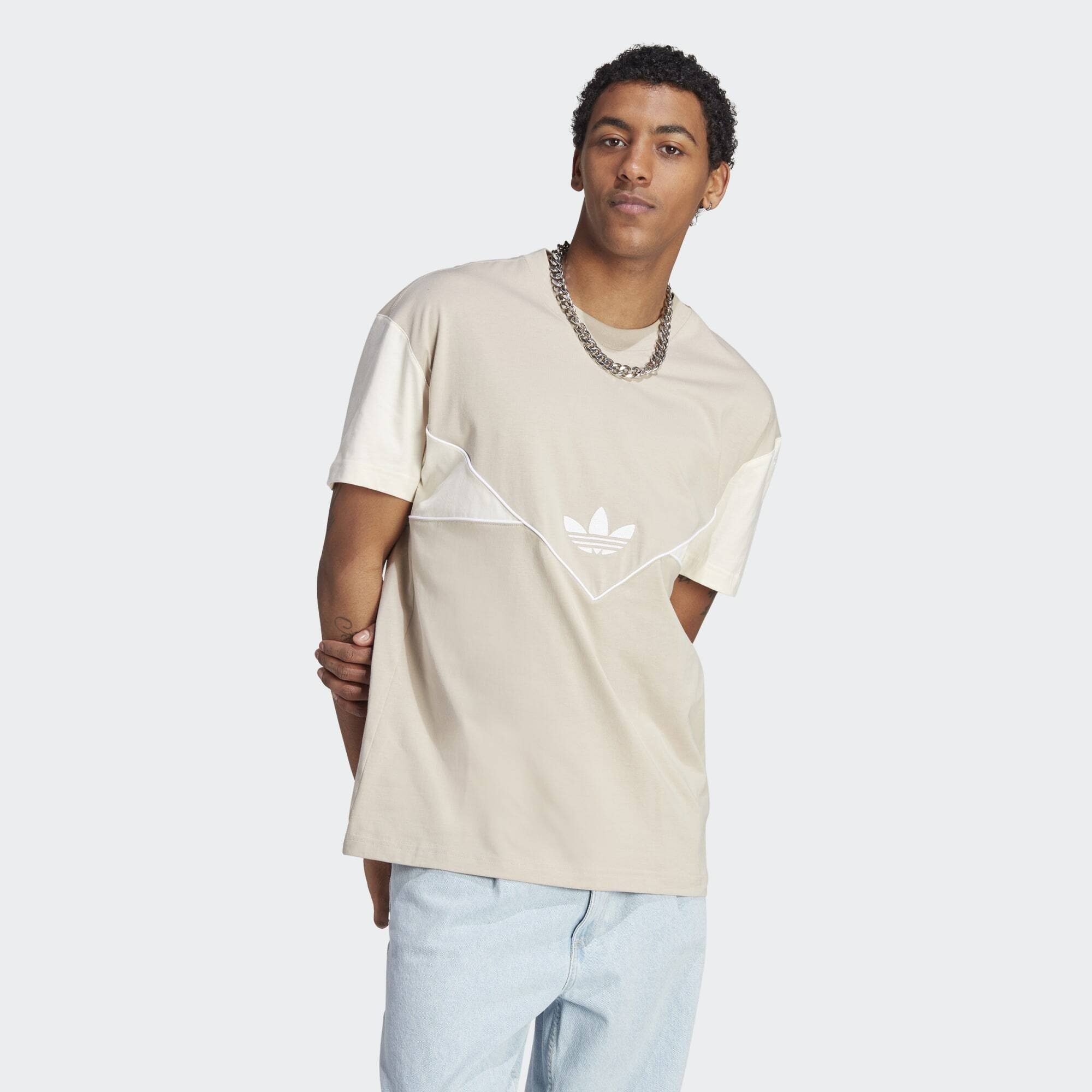 adidas T-Shirt Wonder ADICOLOR T-SHIRT ARCHIVE Beige Originals SEASONAL