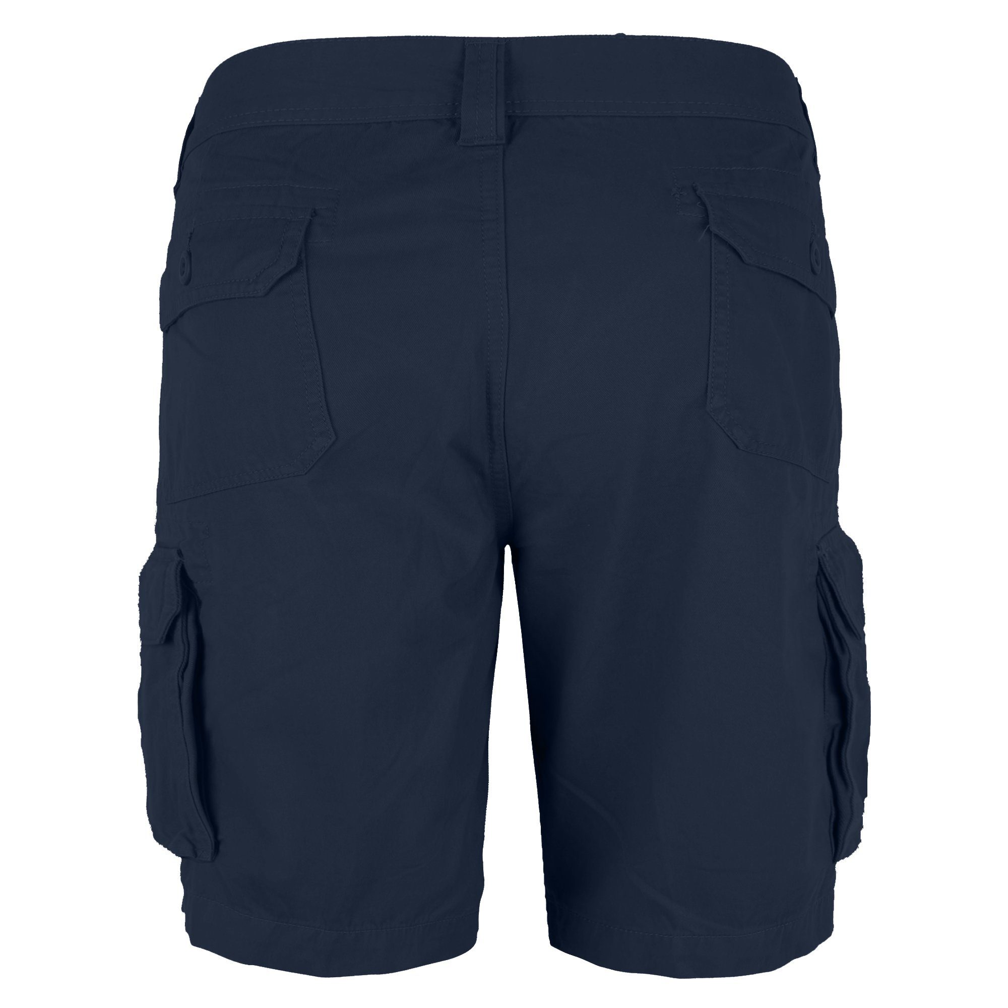 BlauerHafen Cargoshorts Herren Cargo Shorts 100% Bermuda Navy Passform Hose Normale Baumwolle