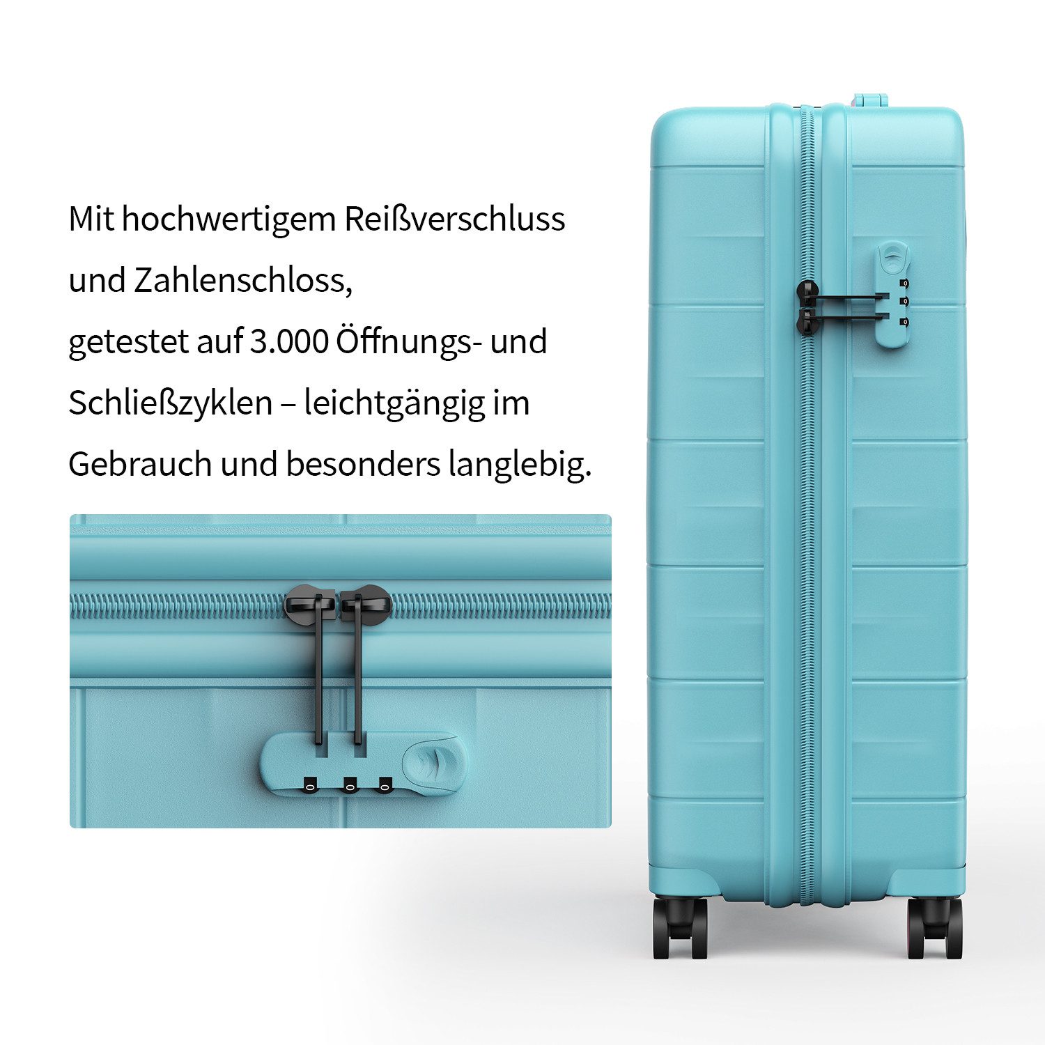 Abistab Hartschalen-Trolley Hartschalenkoffer Mariner Leicht Reisekoffer, 4 Rollen, Trolley S/M/L/Sets mit 360° Rollen & Zahlenschloss