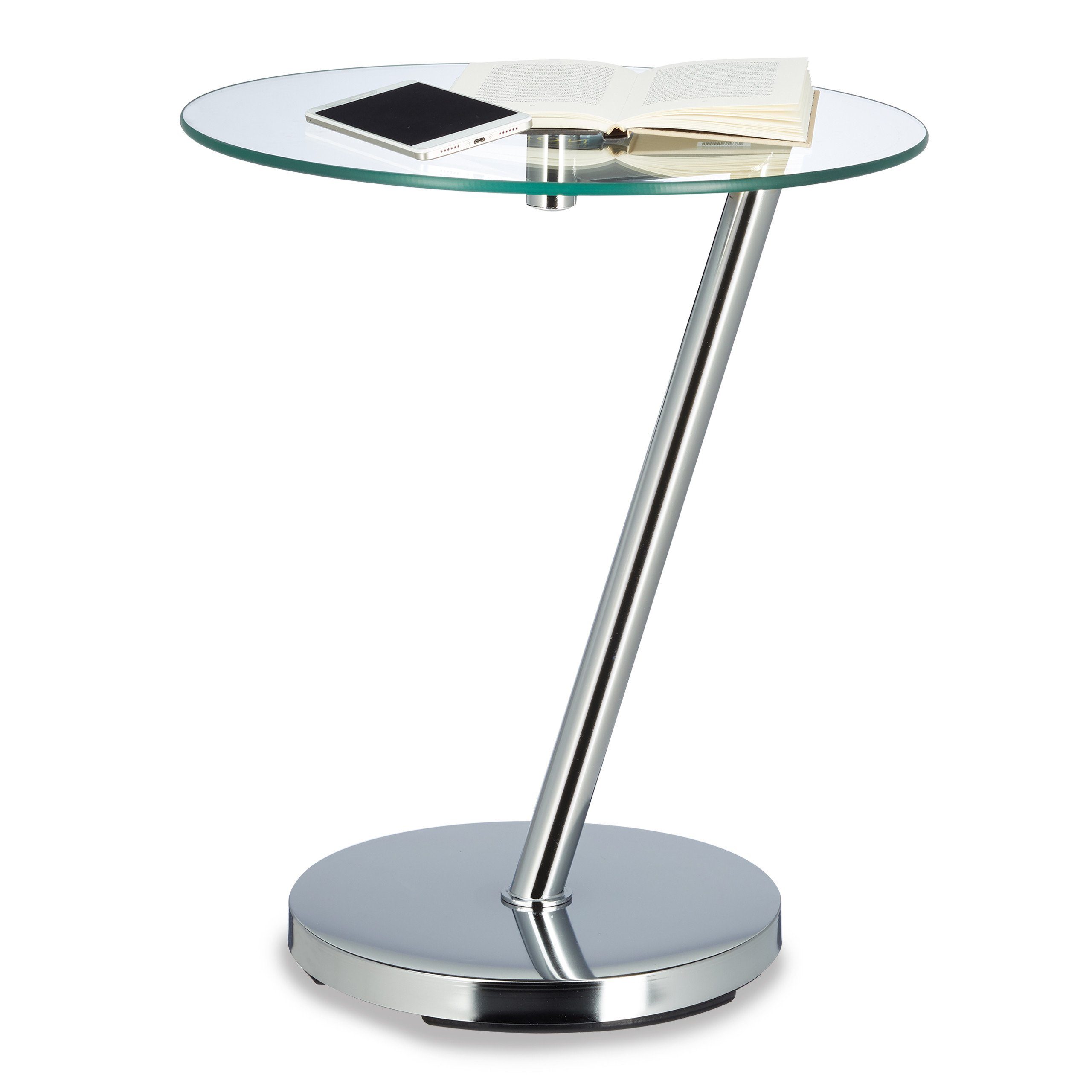 relaxdays Beistelltisch Kaffeetisch Glas und Metall günstig online kaufen